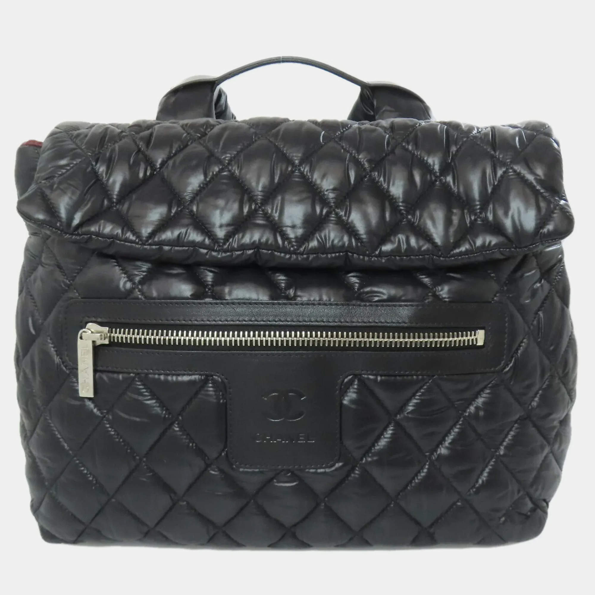 Pre Owned Chanel Coco Cocoon Nylon Backpack