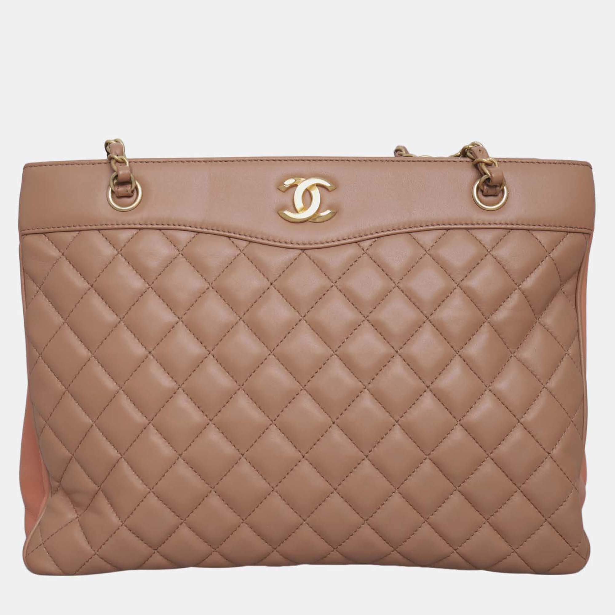 バッグ 739 vintage Chanel coco tote bag brown 739 vintage Chanel coco tote bag brown - メルカリ