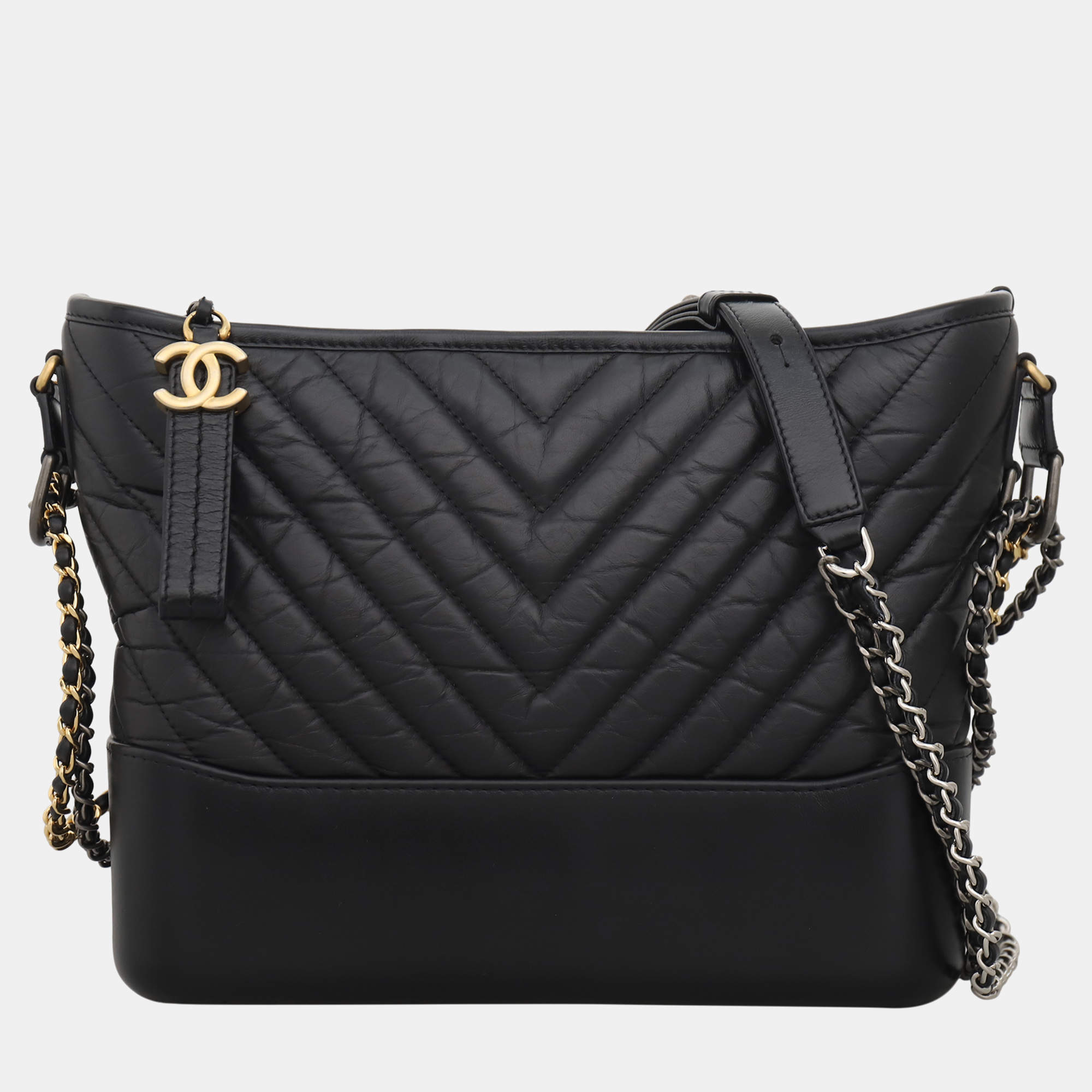Pre Owned Chanel Chevron Medium Gabrielle Bag