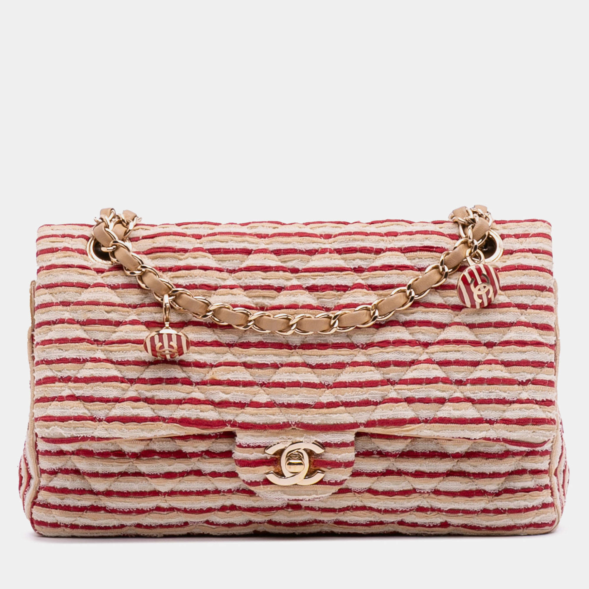 Pre Owned Chanel Multicolor Medium Classic Jersey Coco Sailor Double Flap