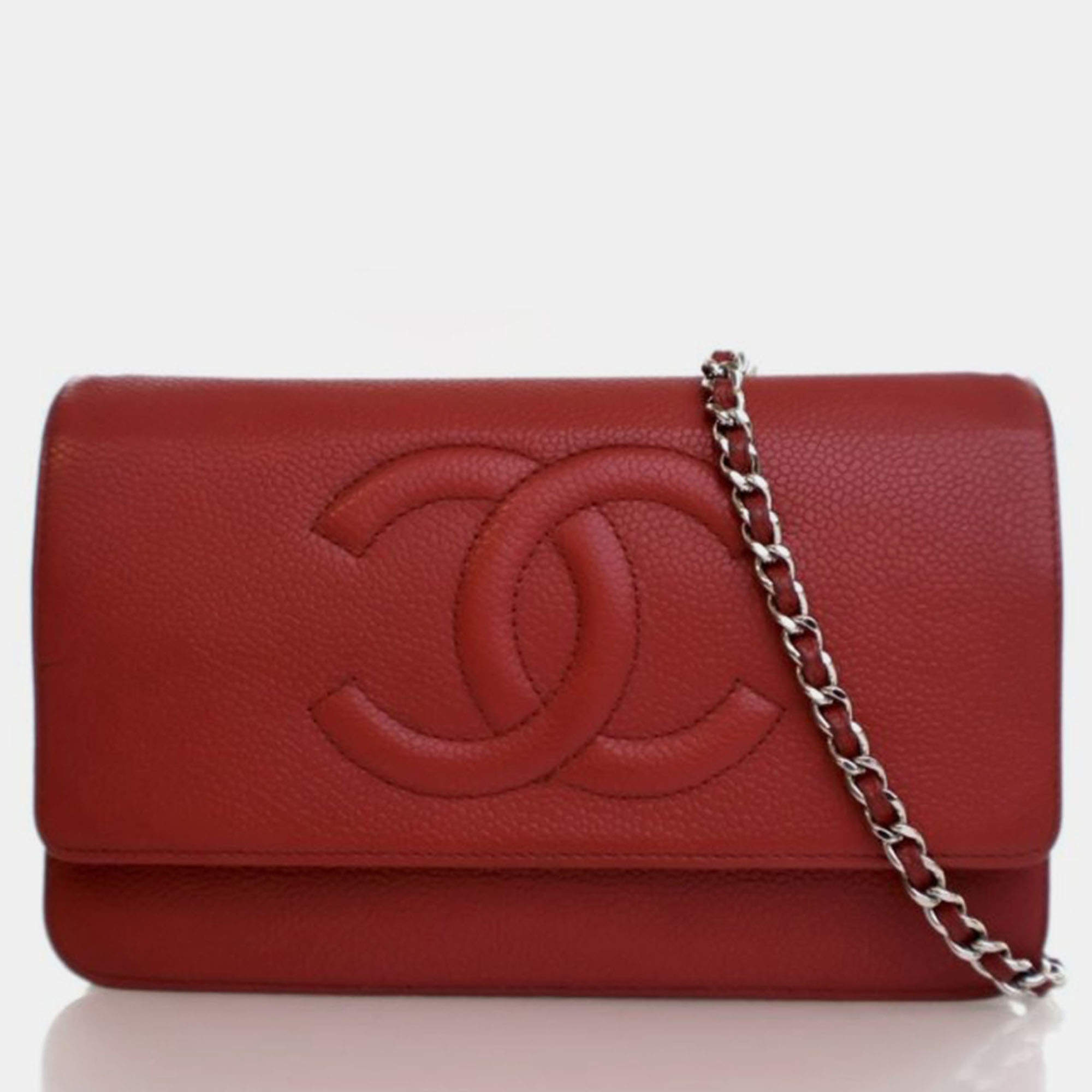 Pre Owned Chanel Caviar Timeless Wallet On Chain (WOC)