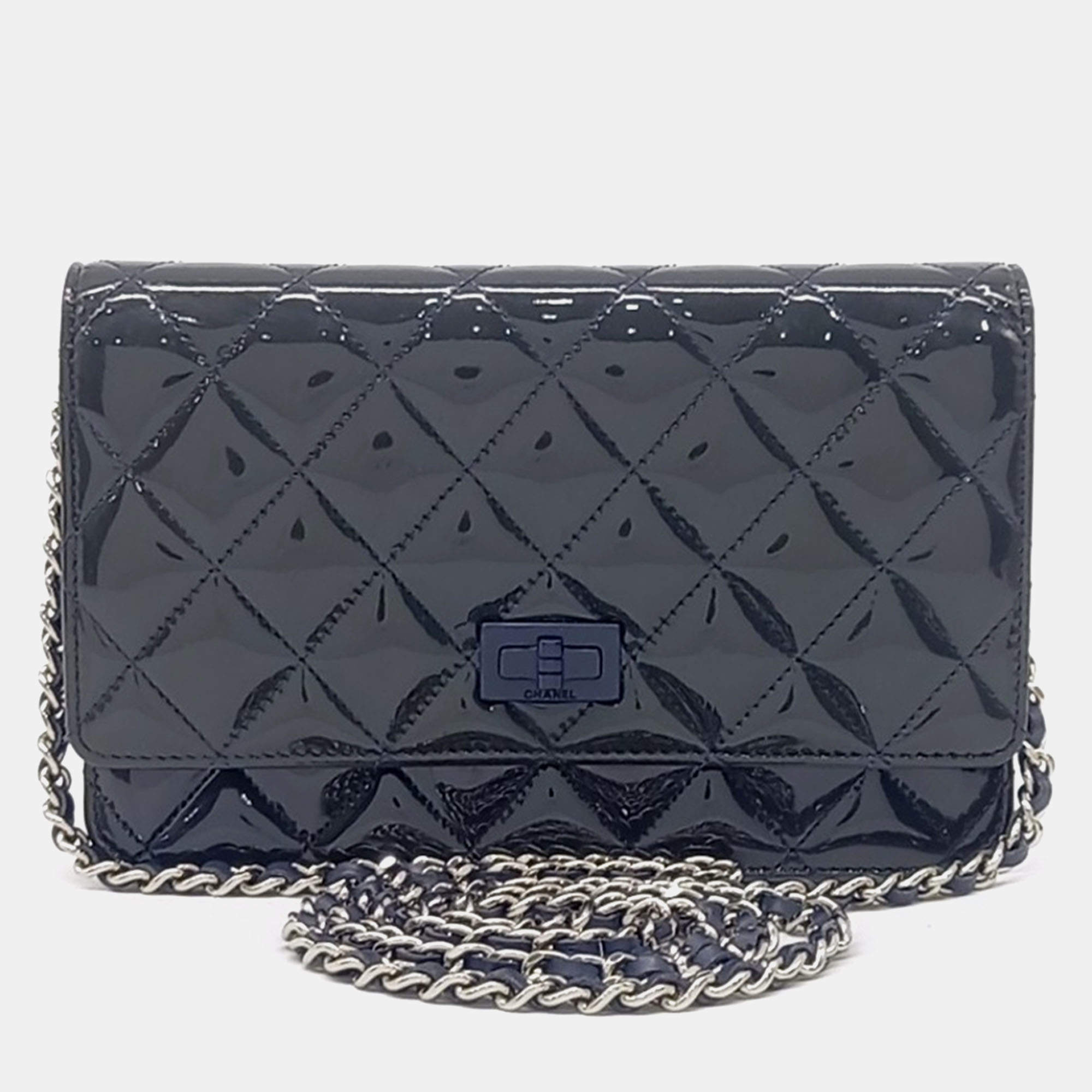 Pre Owned Chanel Patent 2.55 WOC Mini Crossbody Bag