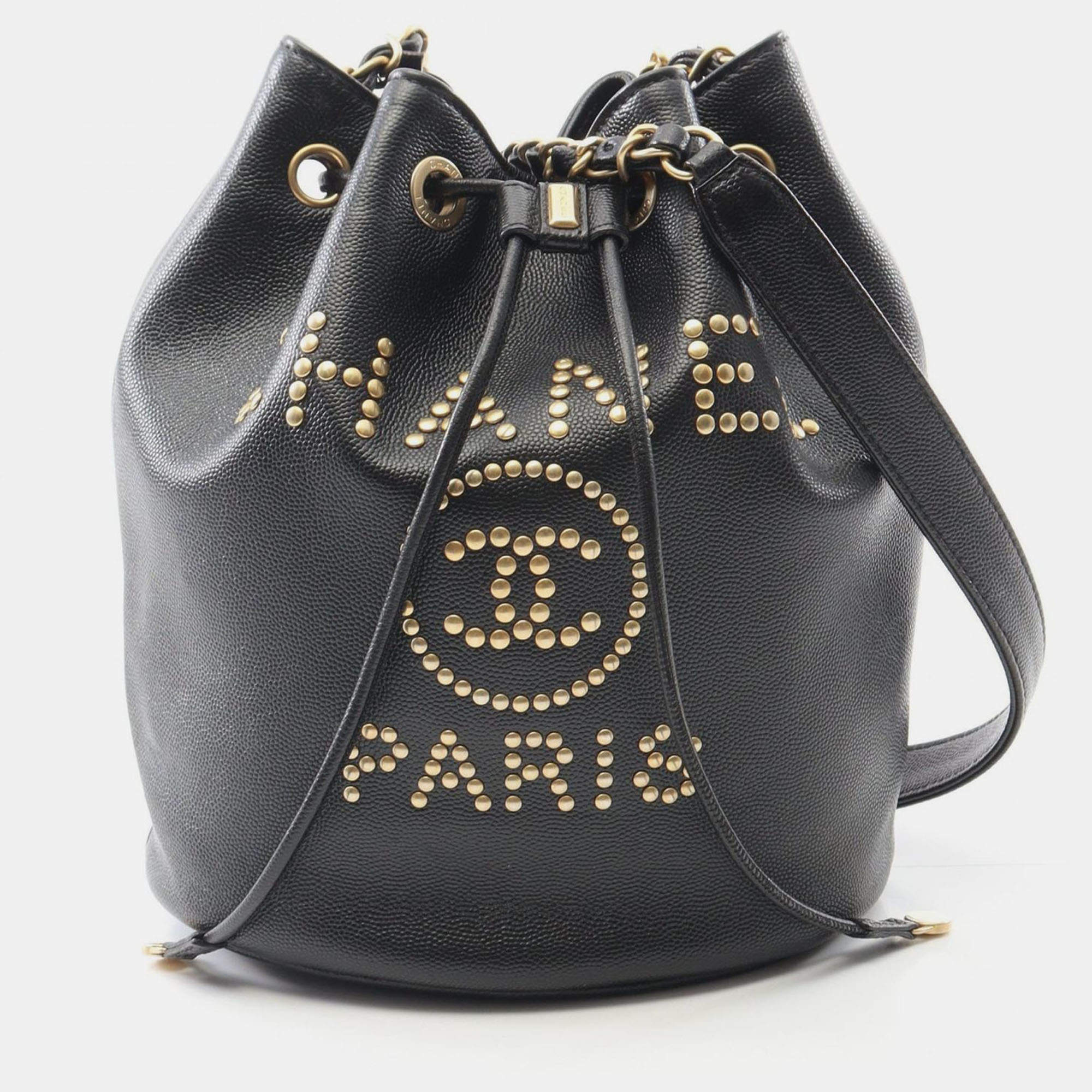 مملوكة مسبقًا حقيبة شانيل بلاك ليذر دوفيل كتف