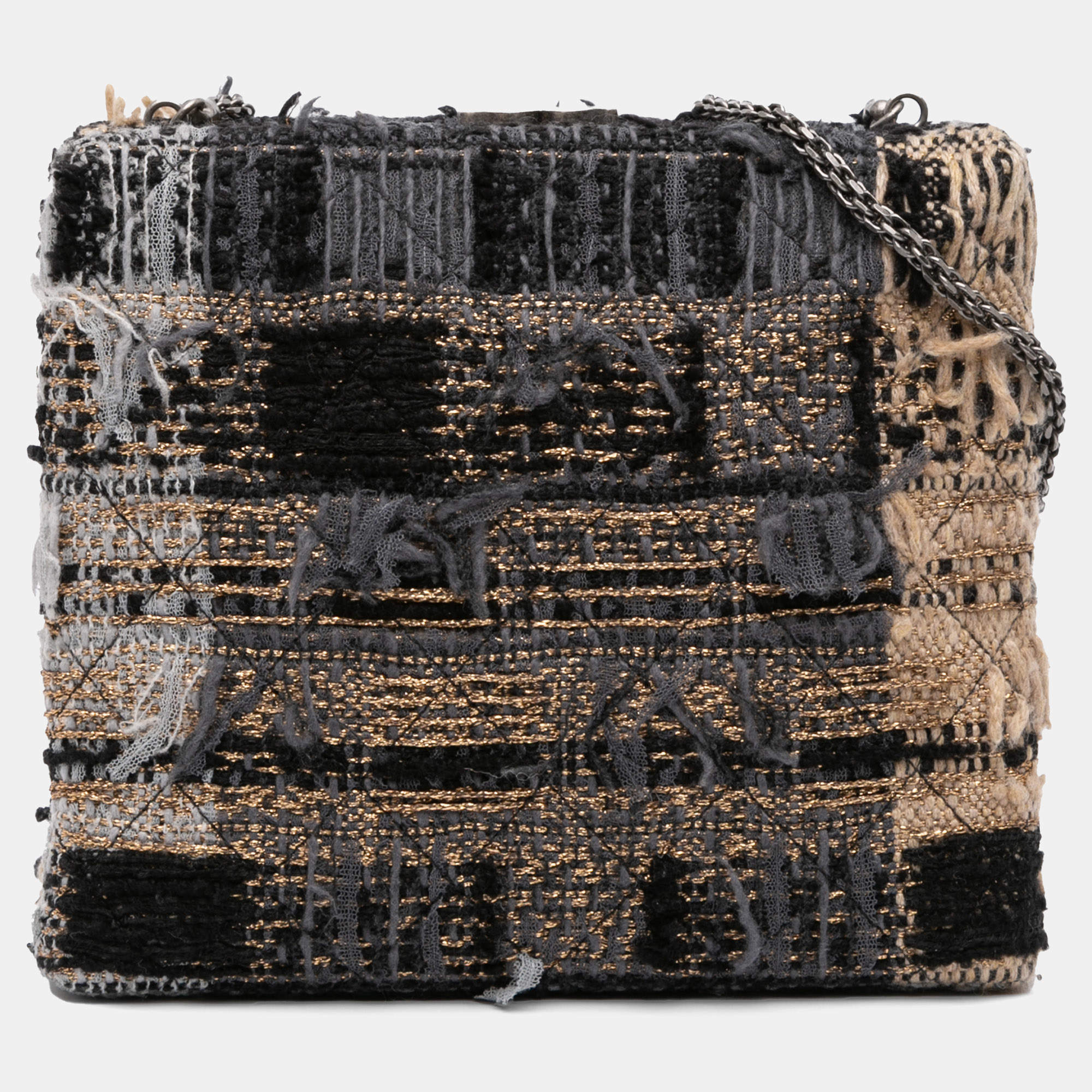 Pre Owned Chanel Multicolor Tweed Quadrato Box Crossbody Bag