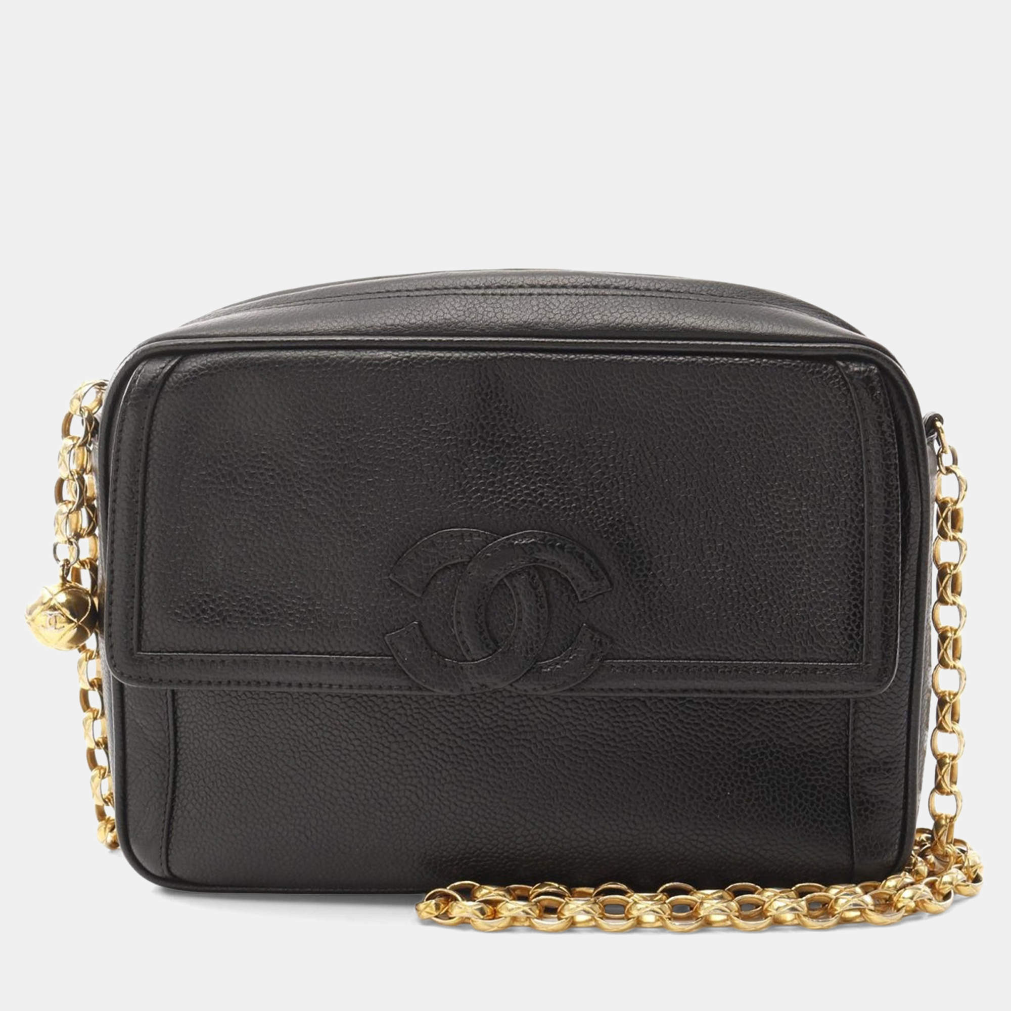 Pre Owned Chanel Coco Mark Chain Crossbody Shoulder Bag Ghw