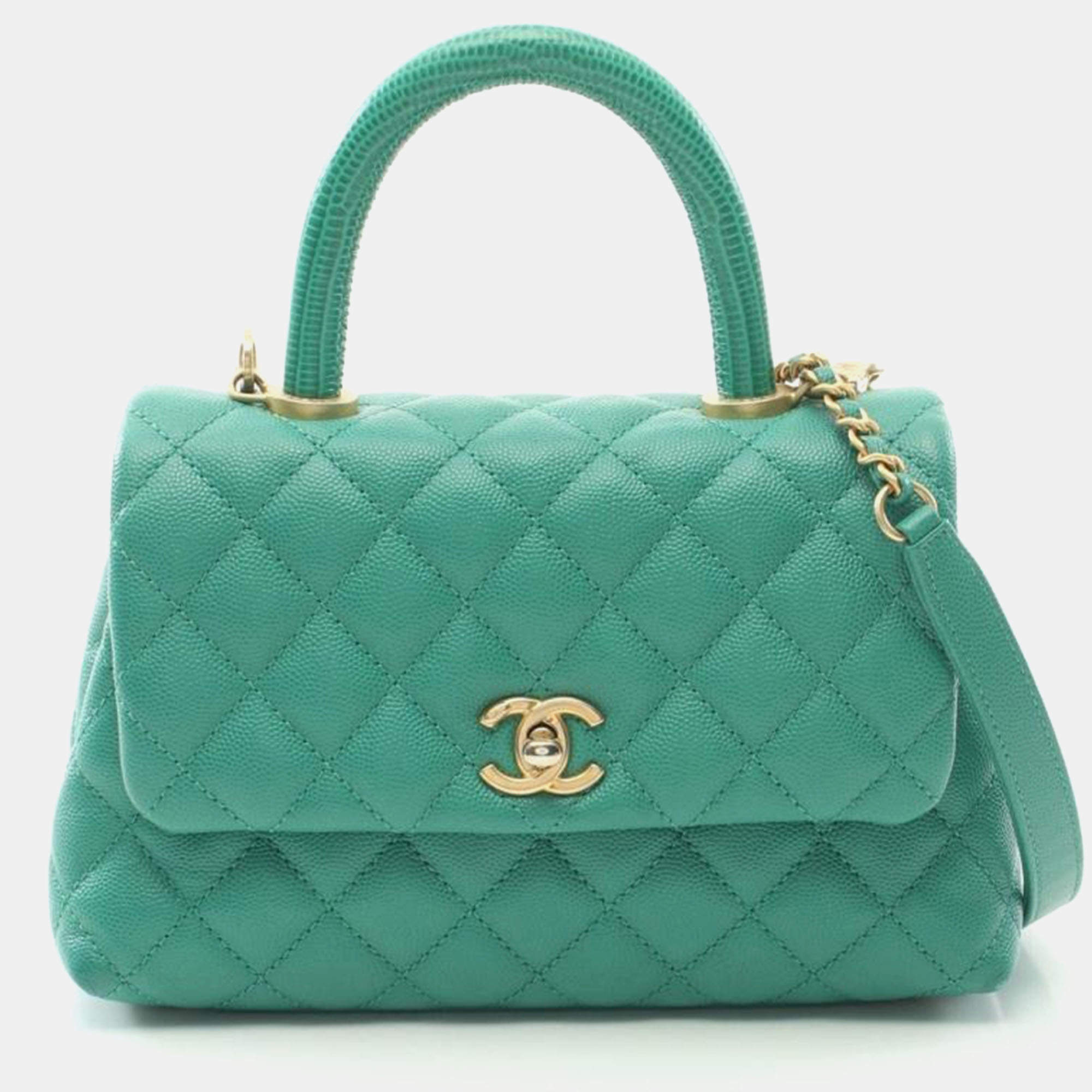 Pre Owned Chanel Coco Handle Flap Matelasse