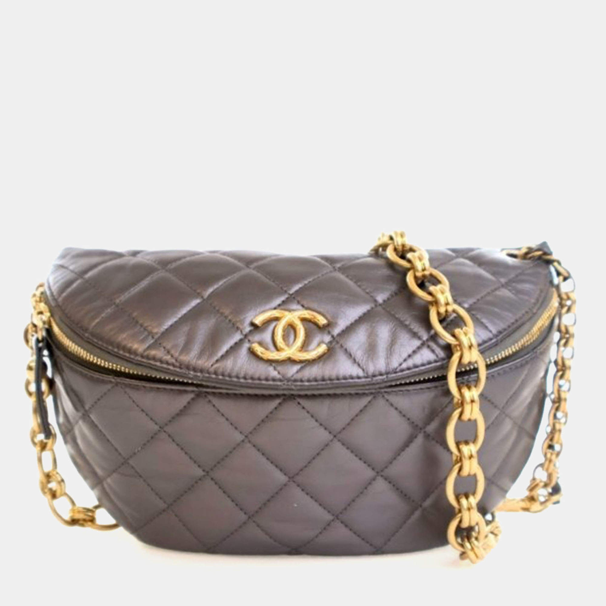 Pre Owned Chanel Aged Calfskin Waist Bag