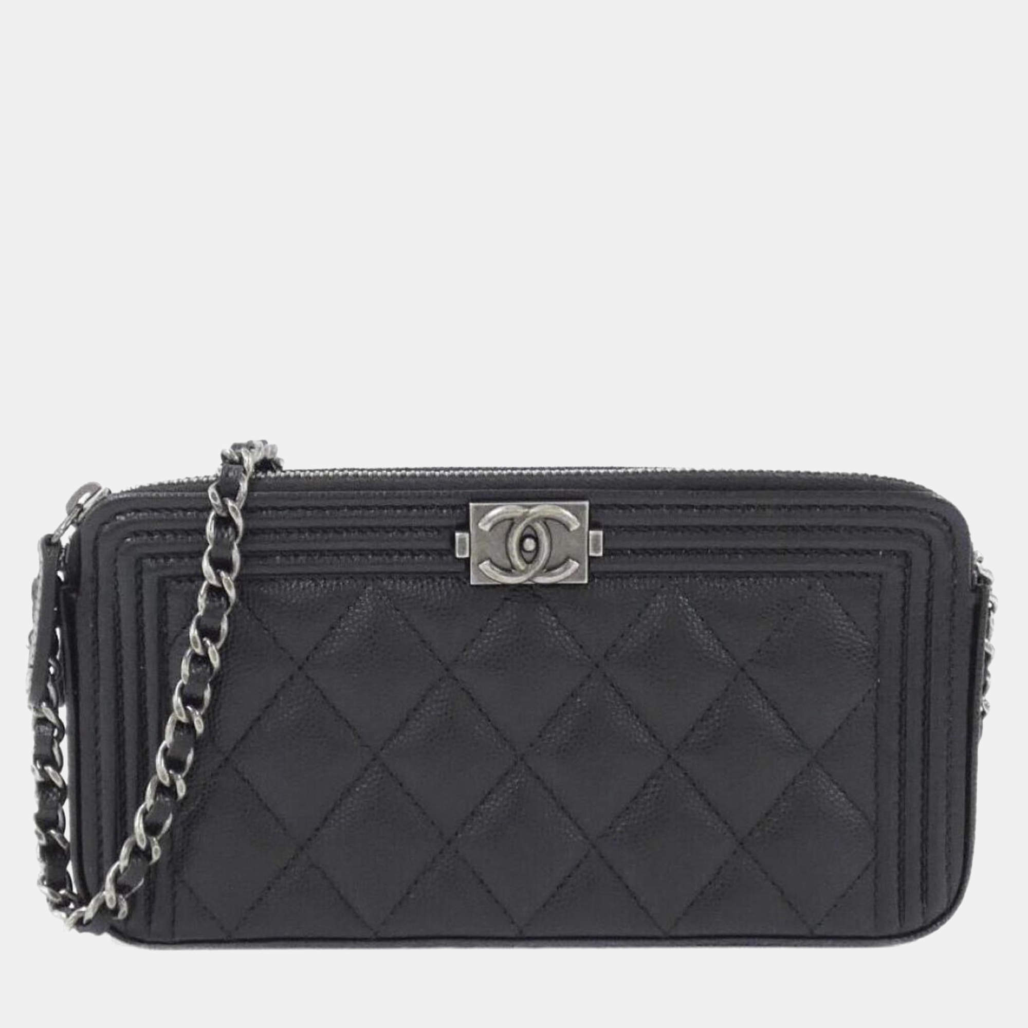 Pre Owned Chanel Boy Line Wallet Chain