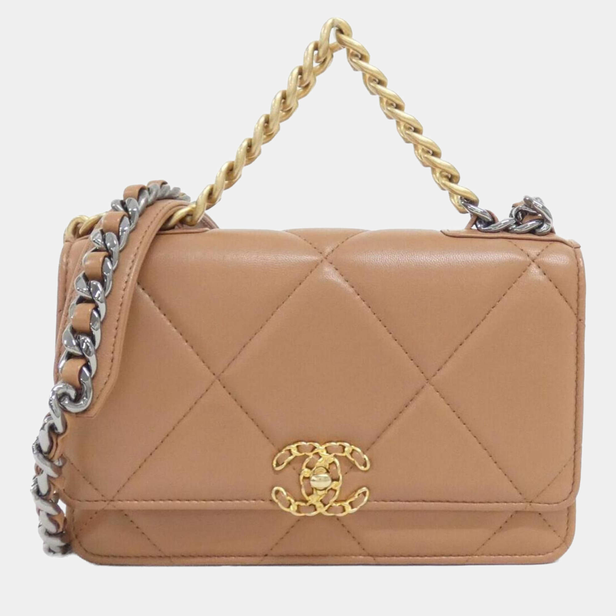 Pre Owned Chanel 19 Line Chain Wallet