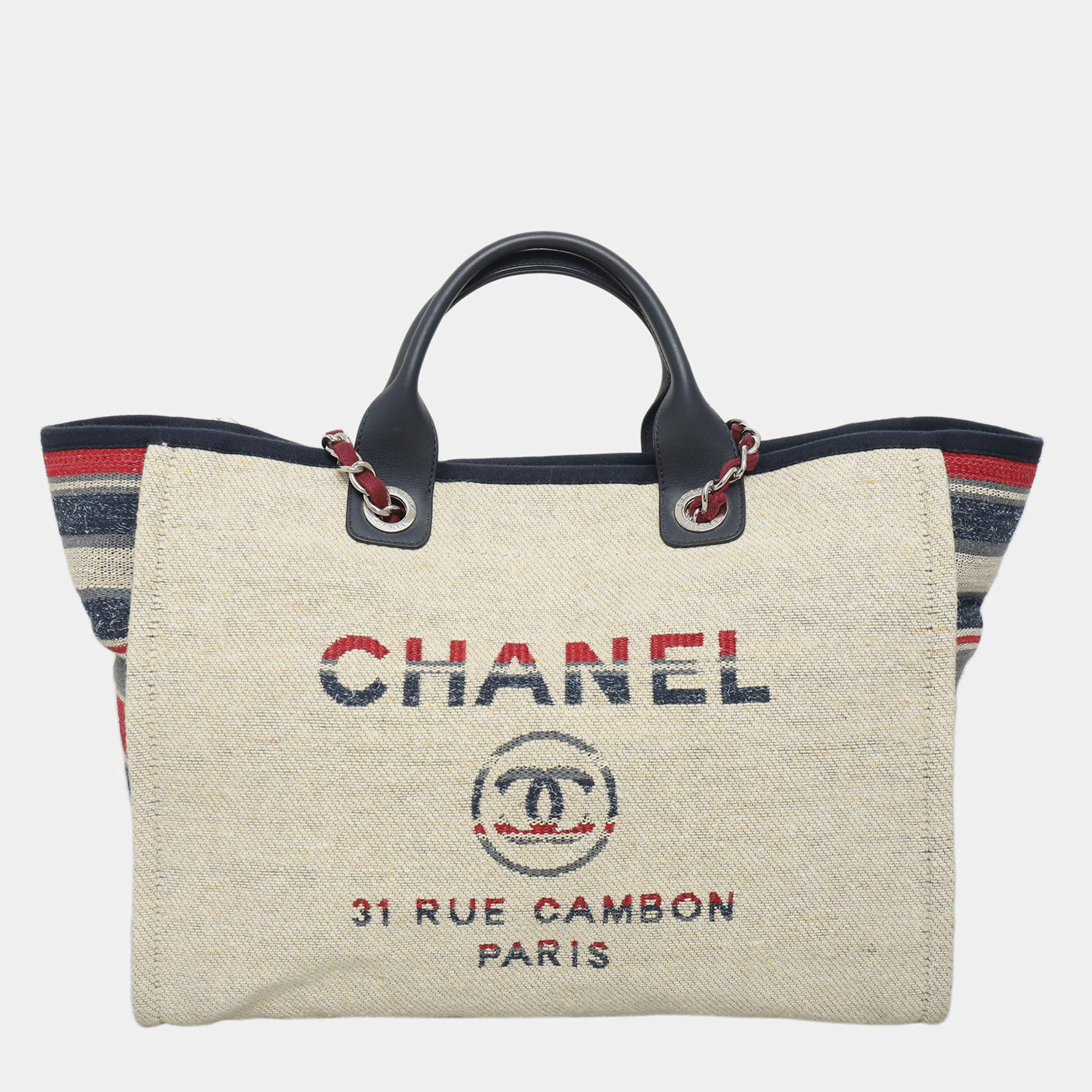 Pre Owned Chanel Medium Deauville Tote Bag