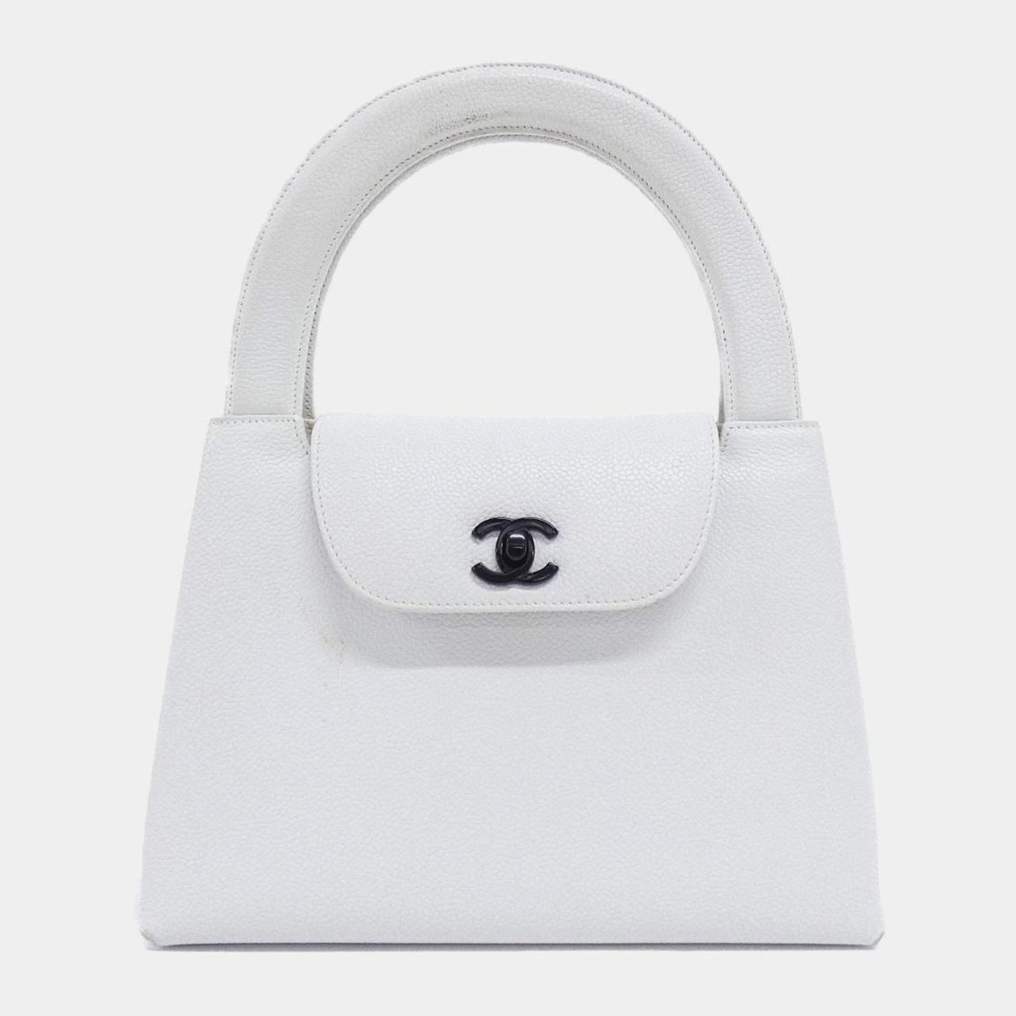 Pre Owned Chanel White Handbag