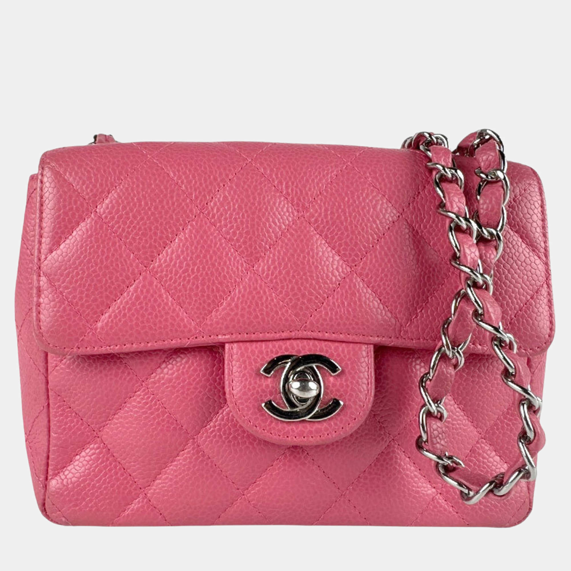 مملوكة مسبقًا Chanel Matelasse Shoulder Bag In Caviar Leather Pink