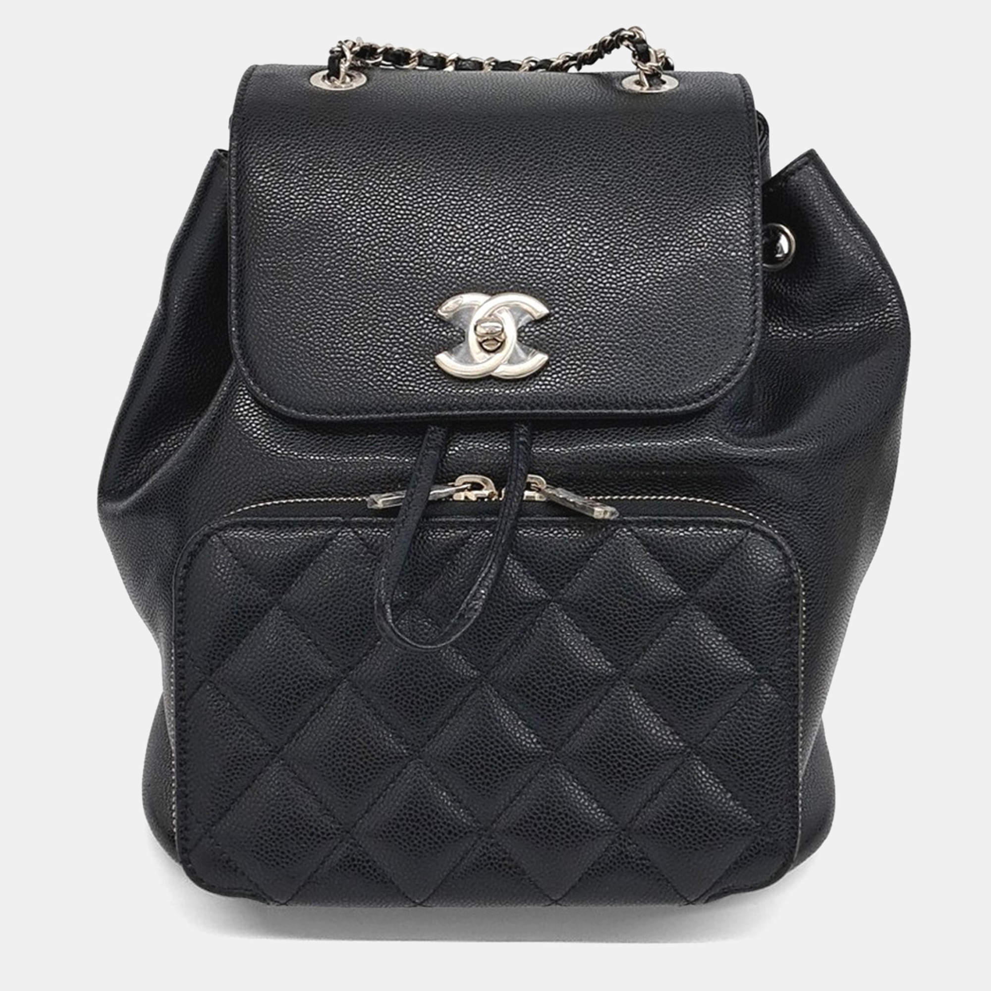مملوكة مسبقًا Chanel Black Caviar Business Affinity Backpack