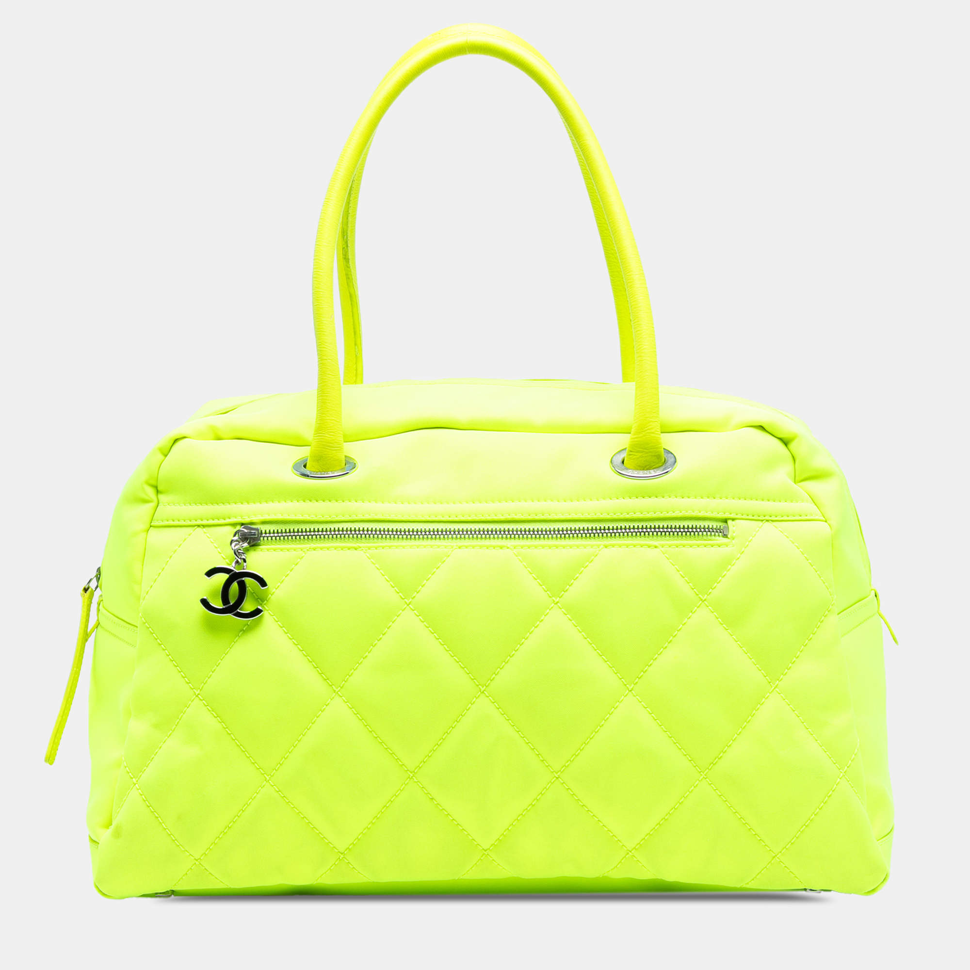 مملوكة مسبقًا حقيبة شانيل باريس بياريتز فلورو مبطنة كانفاس دافل