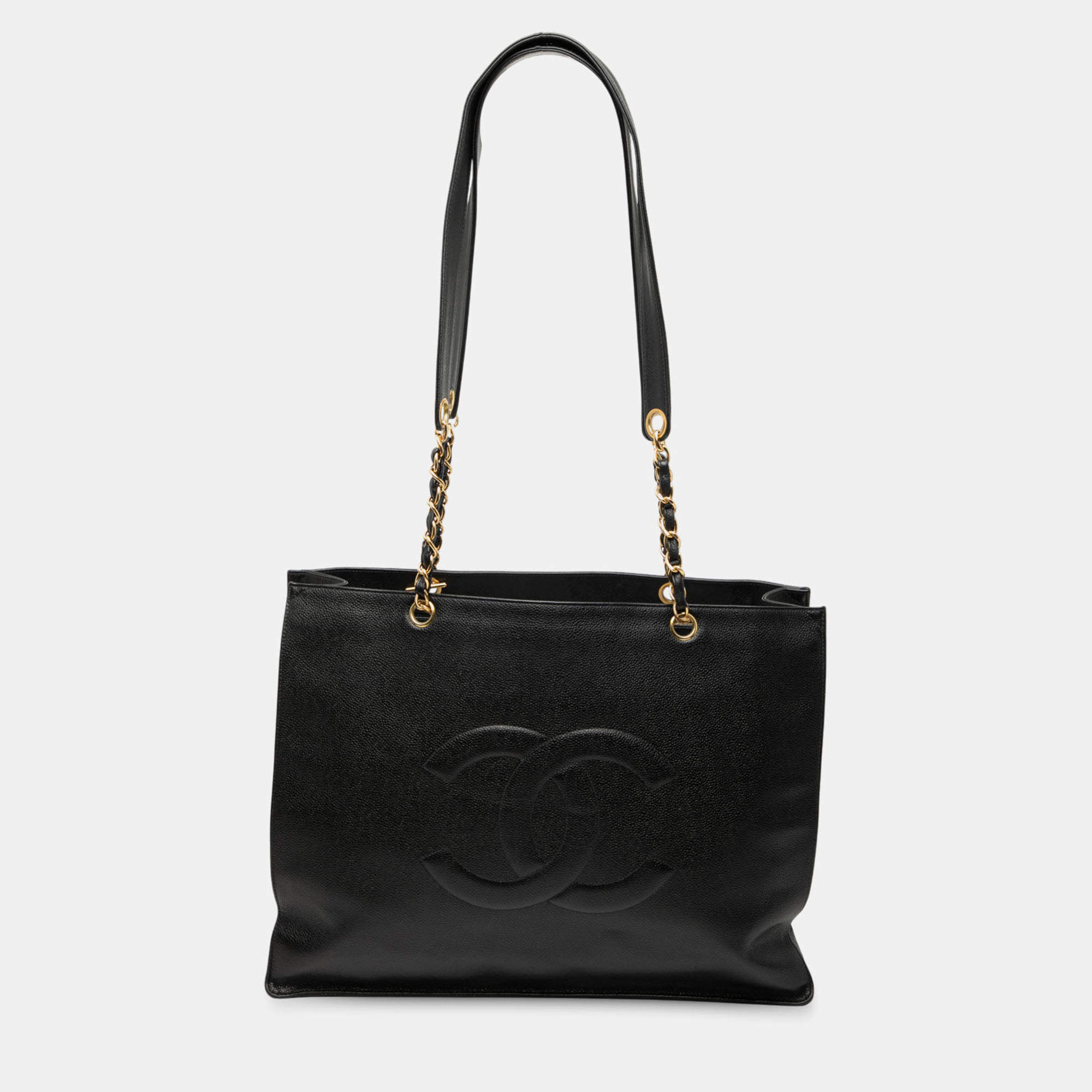 Pre Owned Chanel Black CC Caviar Tote
