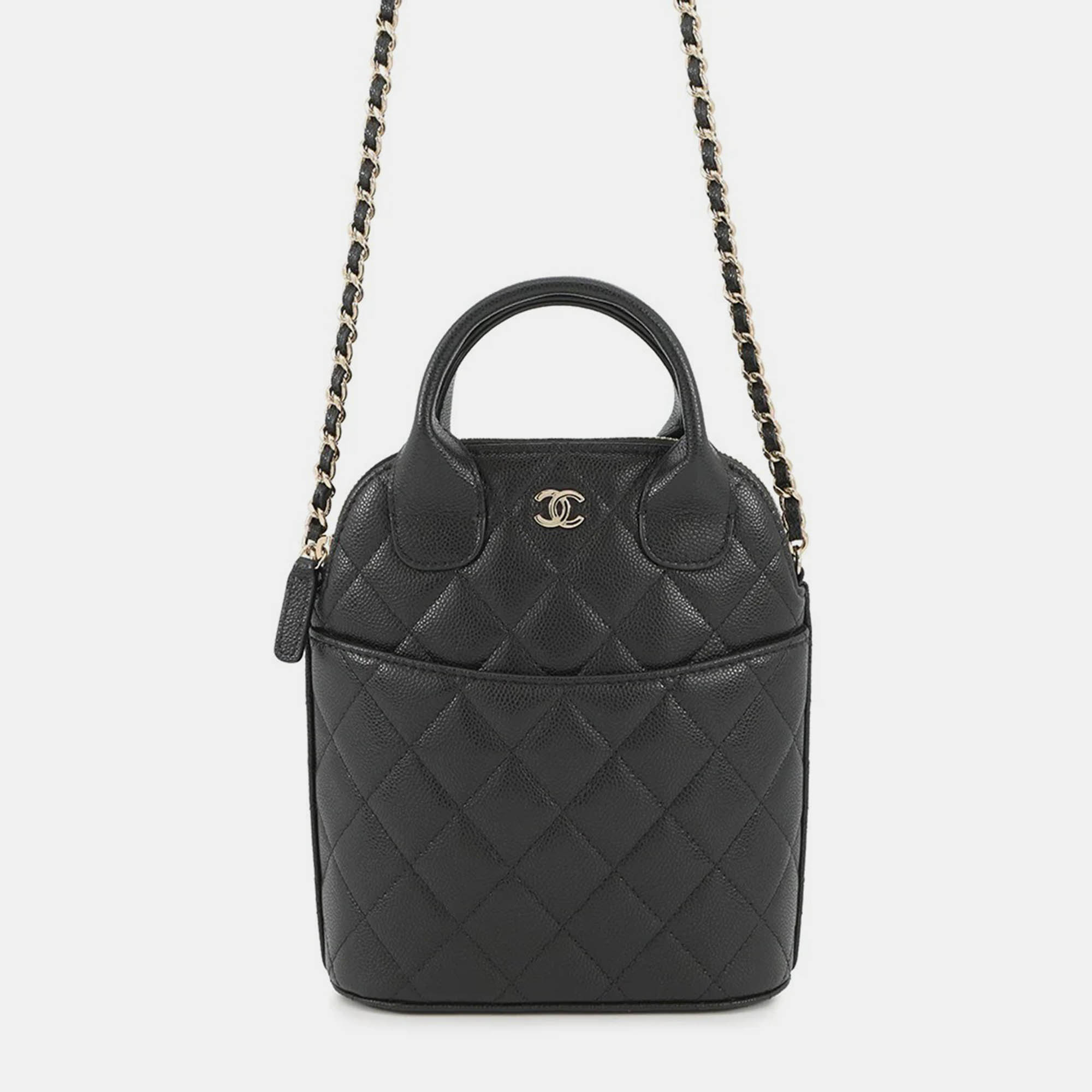 مملوكة مسبقًا Chanel Matelasse 2Waybag Black Caviar Leather