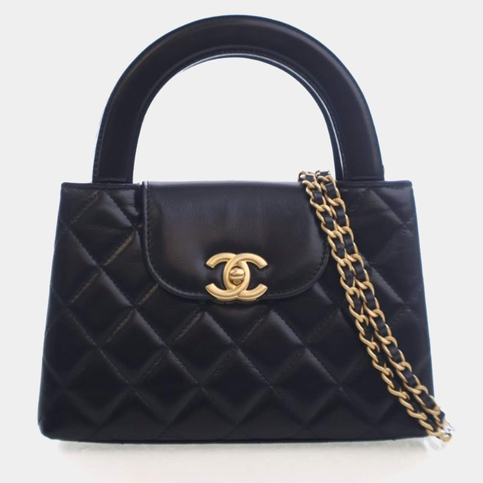 Pre Owned Chanel Nano Calfskin Kelly Shopper