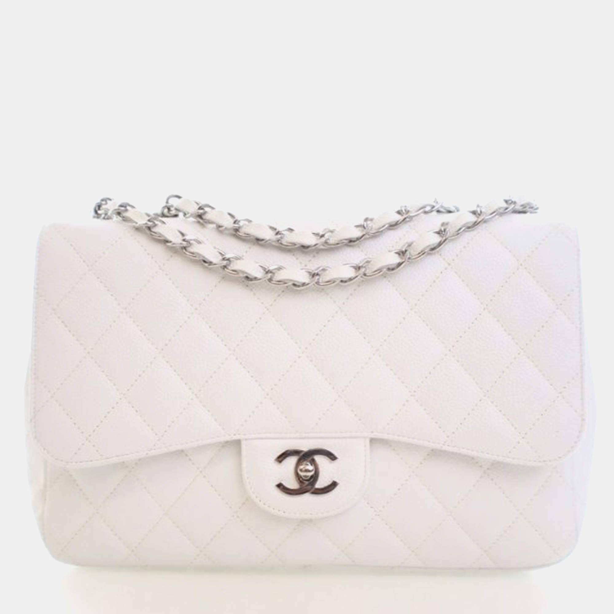 مملوكة مسبقًا Chanel Jumbo Caviar Classic Single Flap Bag
