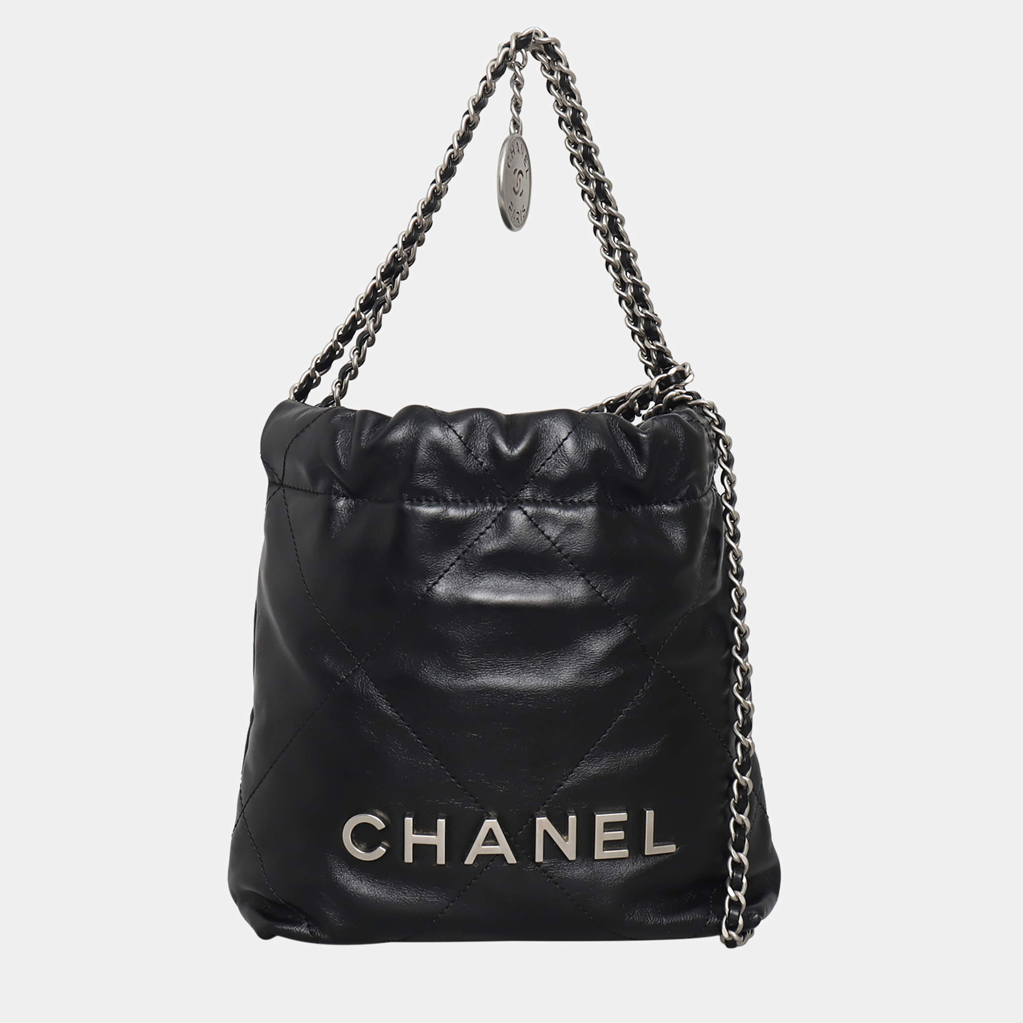 مملوكة مسبقًا Chanel Mini C22 Black Leather Bag