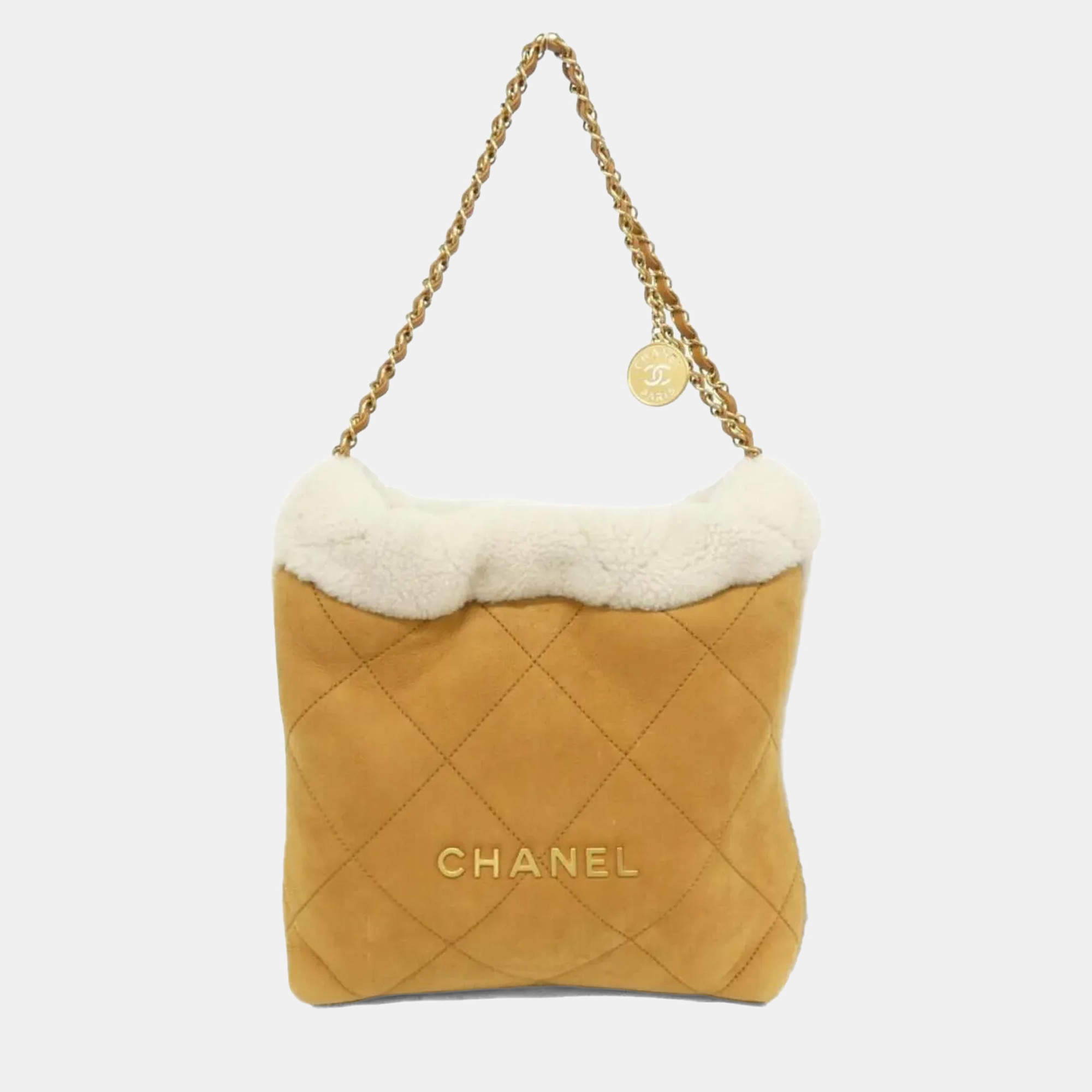 مملوكة مسبقًا Chanel 22 Line Suede Handbag