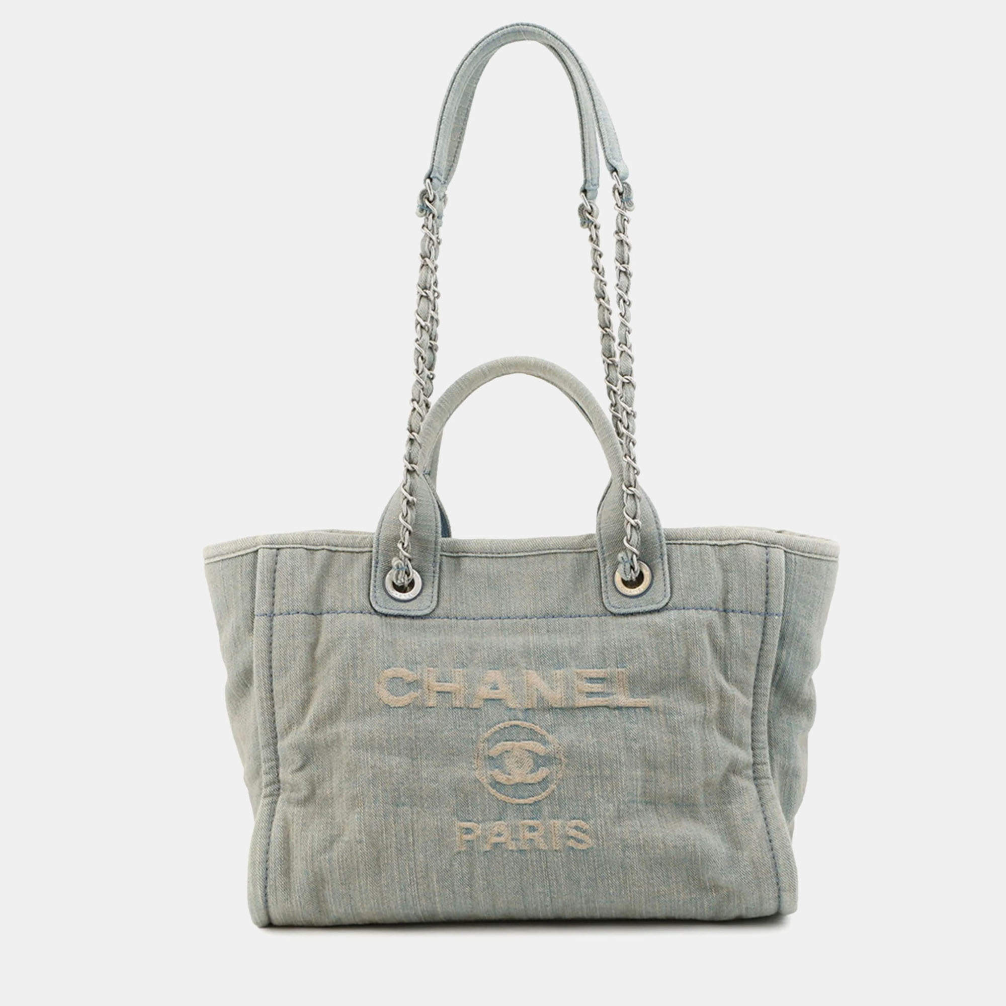 مملوكة مسبقًا Chanel Deauville Coco Mark Small Tote Bag