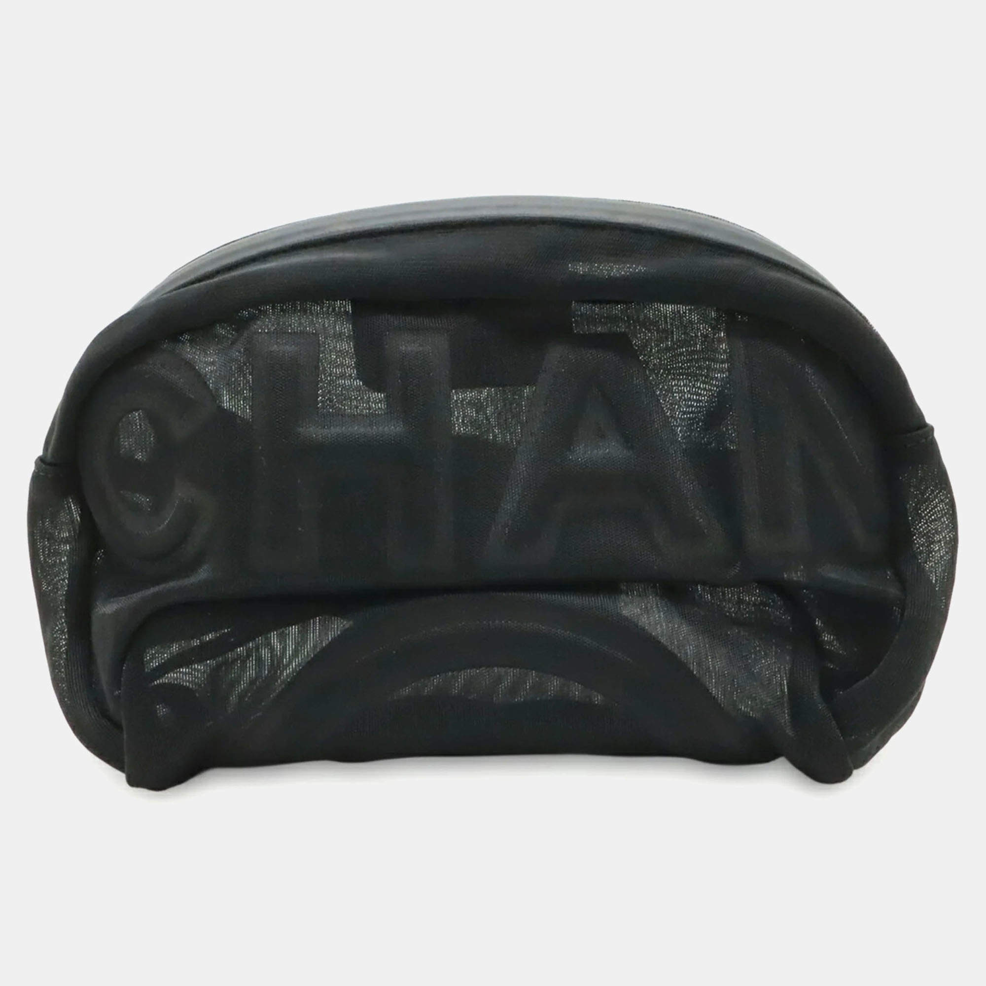 Pre Owned حقيبة جسم شانيل / حقيبة خصر / حقيبة سريعة نايلون أسود