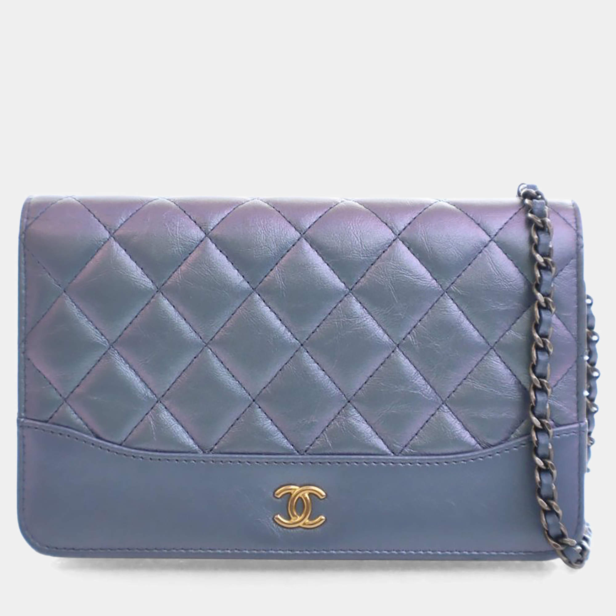 Pre Owned Chanel Calfskin Gabrielle Wallet On Chain (WOC)