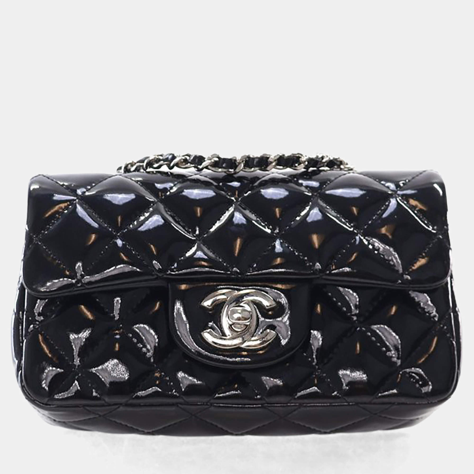 مملوكة مسبقًا Chanel Mini Patent Rectangular Classic Single Flap Bag