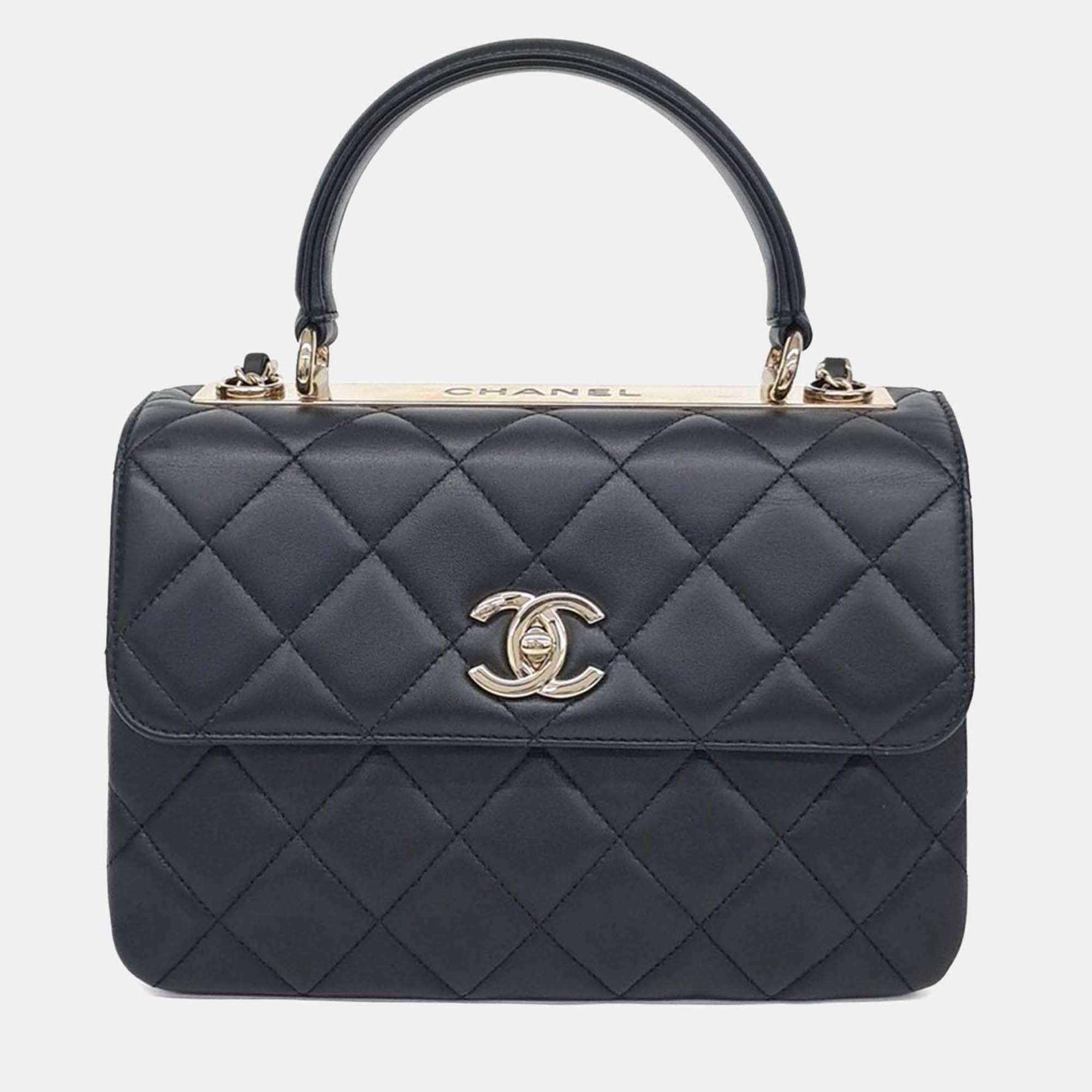 مملوكة مسبقًا Chanel Black Leather Trendy Cc Small