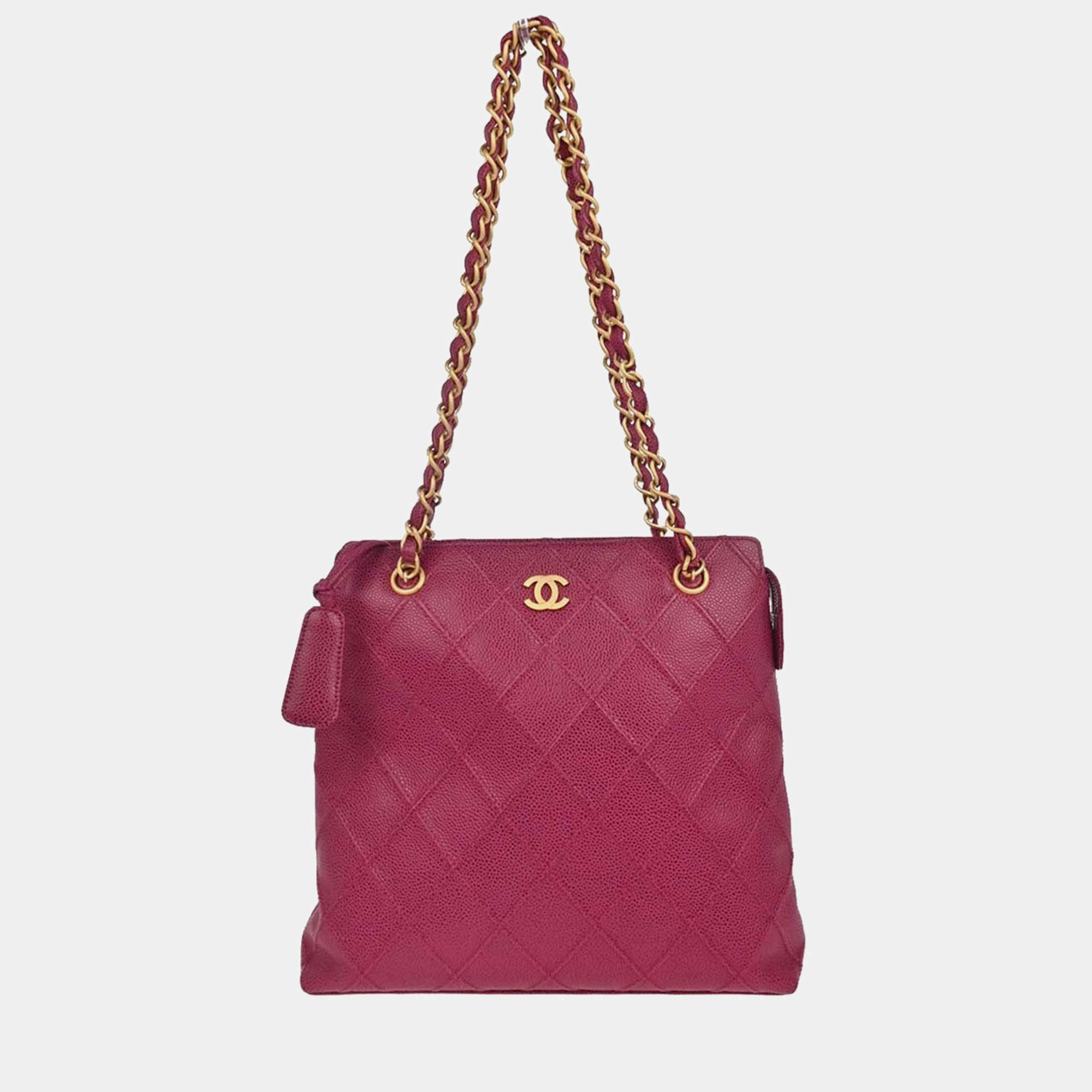 مملوكة مسبقًا Chanel Pink Calfskin Bicolore Tote Handbag