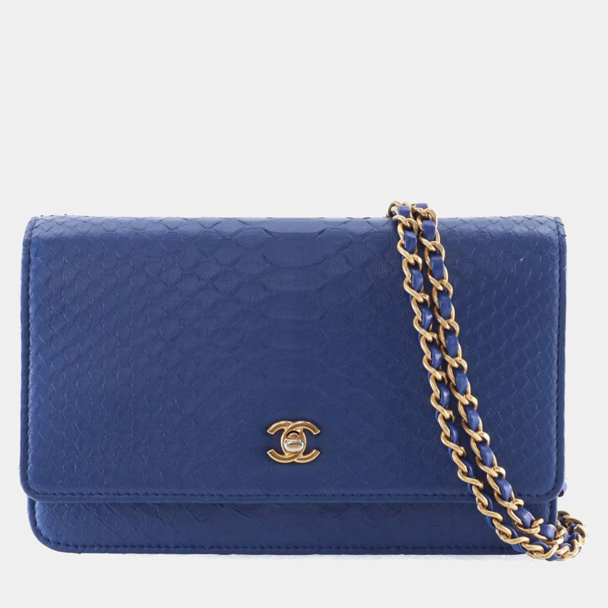 Pre Owned محفظة شانيل بايثون سلسلة (WOC)