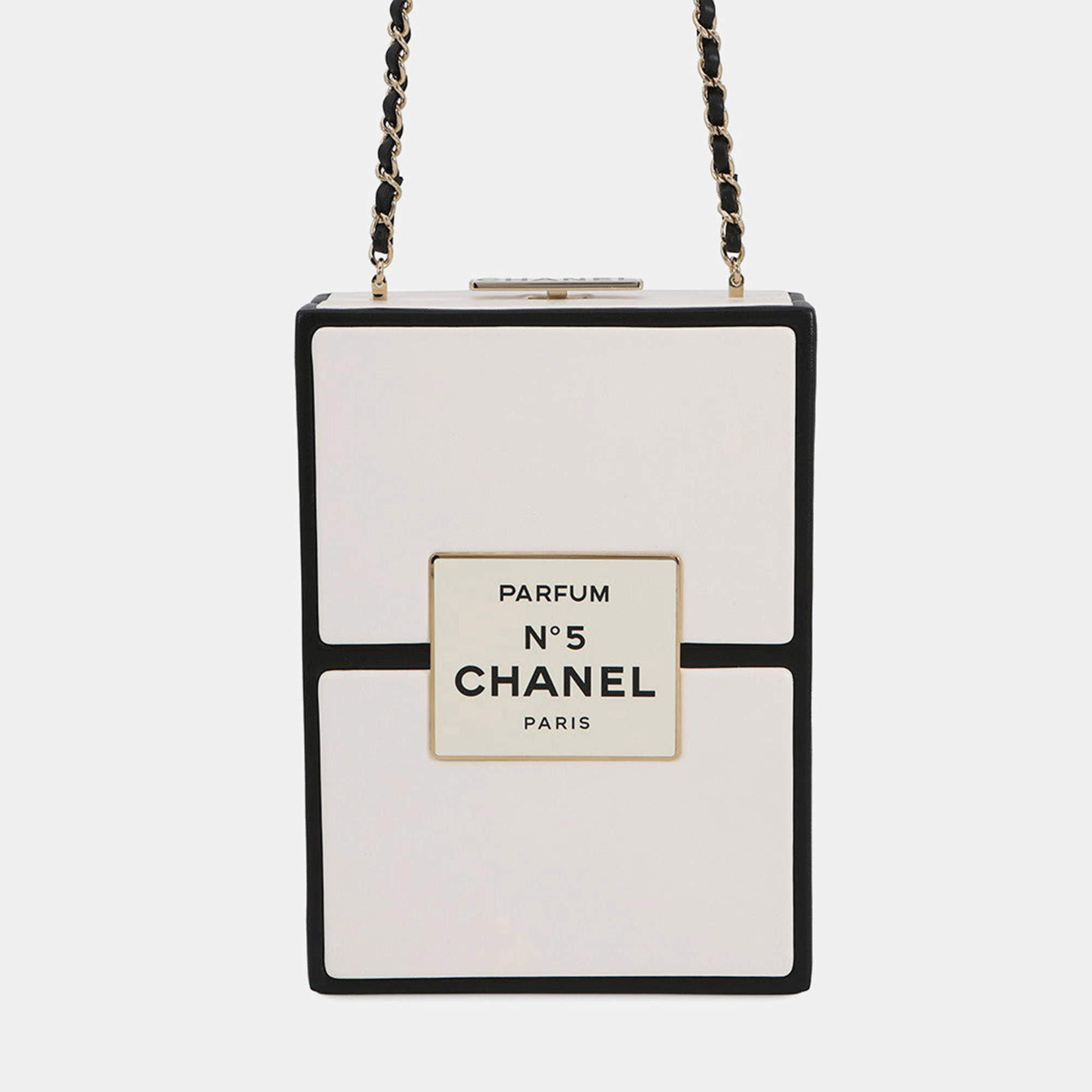 Pre Owned Chanel No.5 Perfume Box White Leather