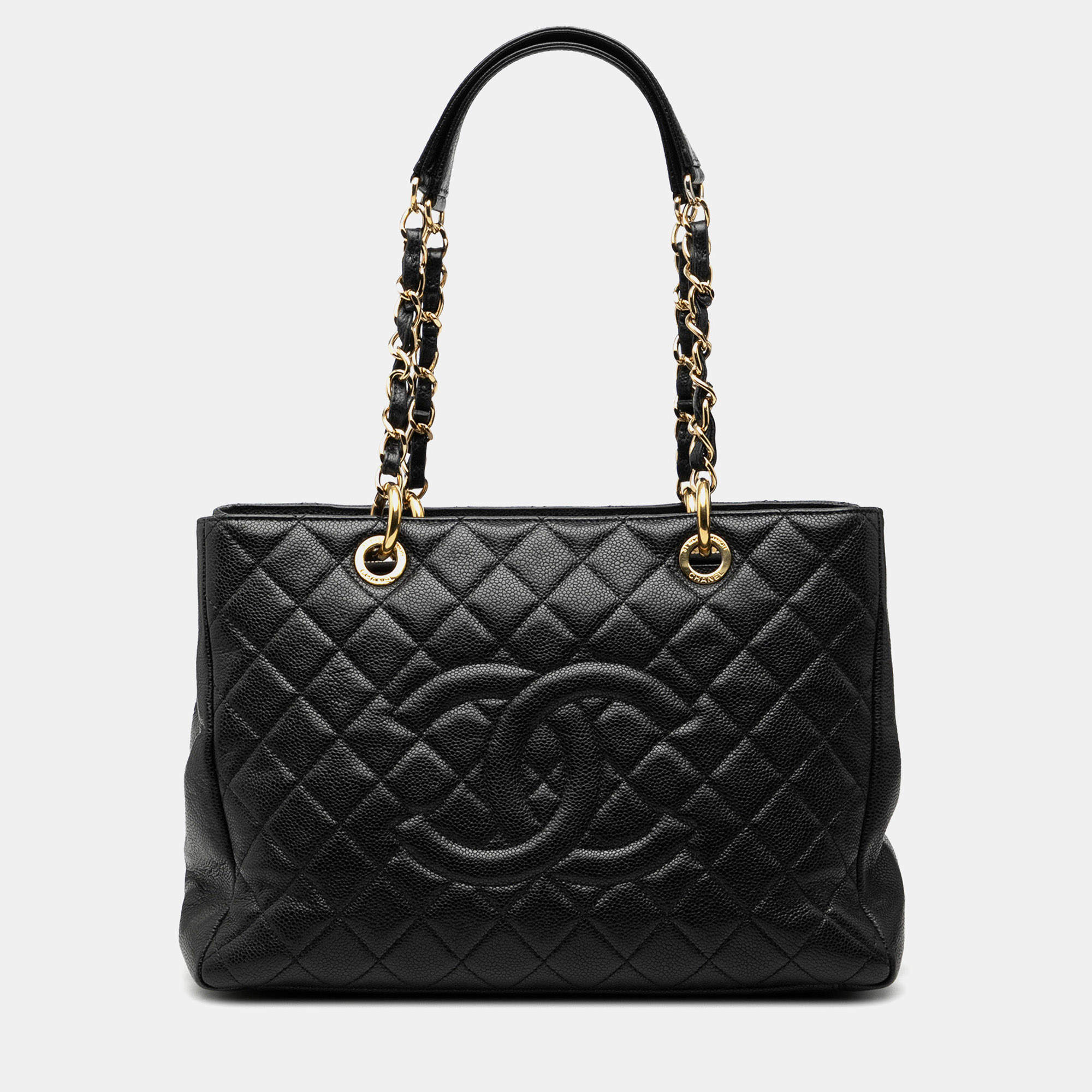 مملوكة مسبقًا Chanel Black Caviar Grand Shopping Tote