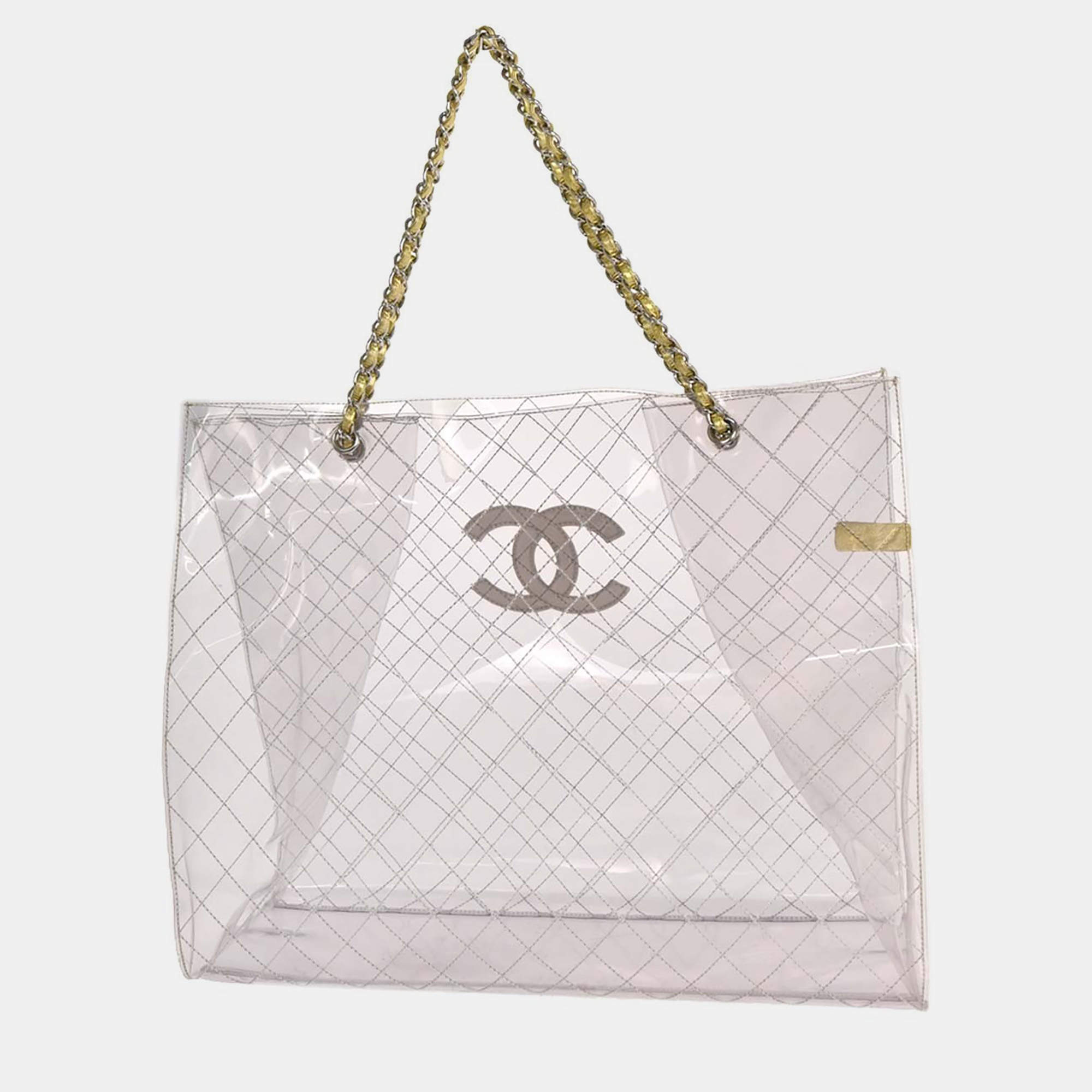 مملوكة مسبقًا Chanel Clear PVC Tote Handbag