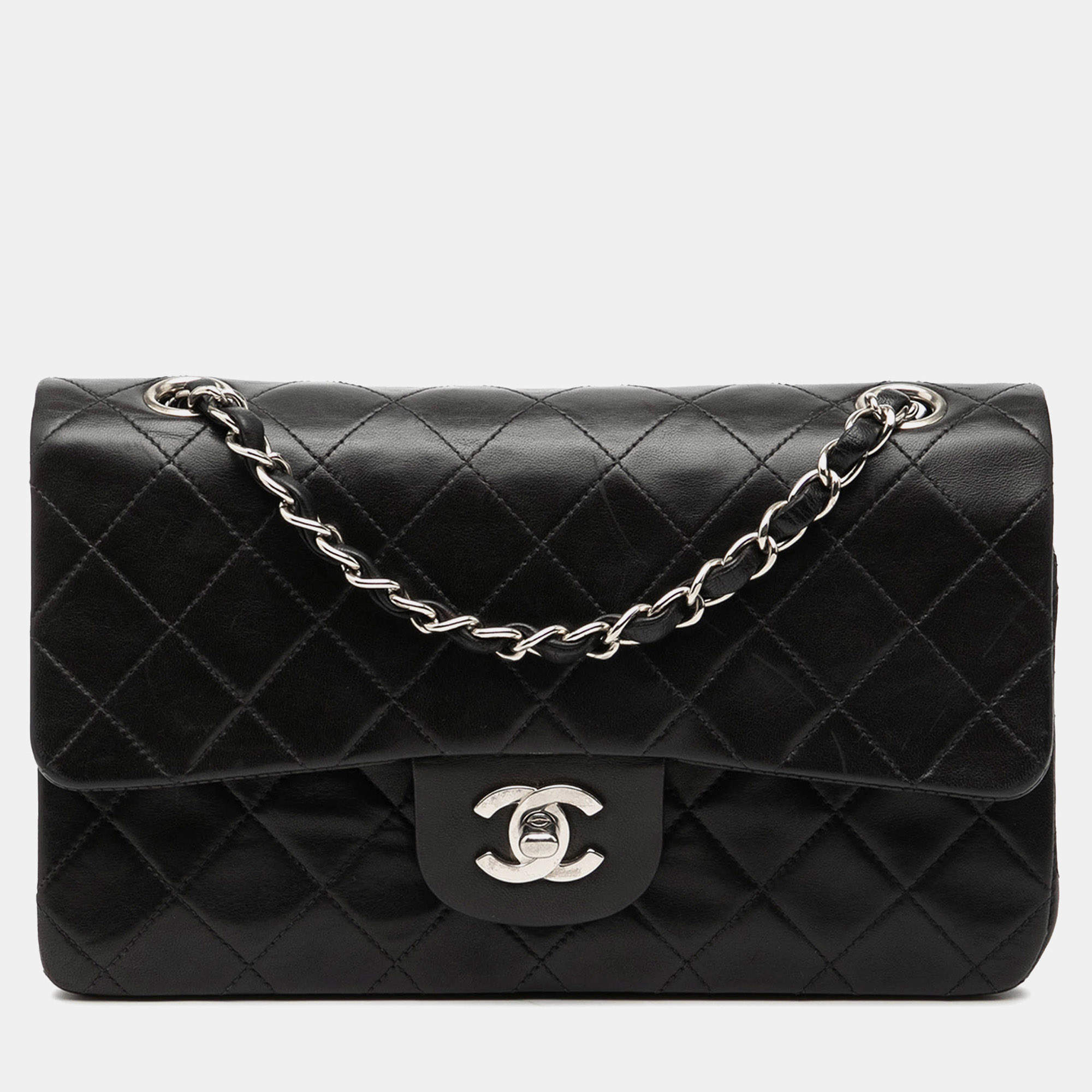 مملوكة مسبقًا Chanel Black Small Classic Lambskin Double Flap