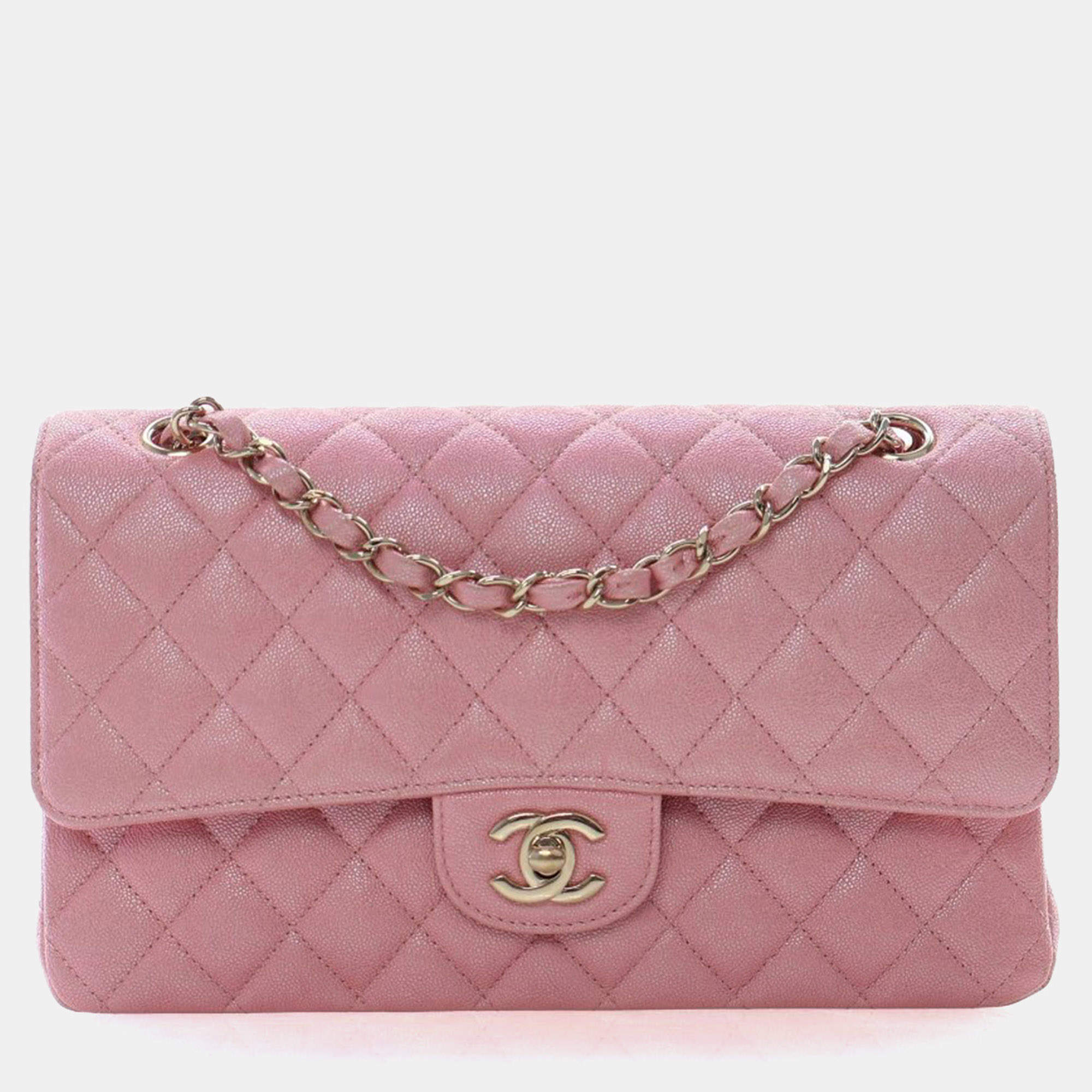 Pre Owned Chanel Medium Caviar Classic Double Flap Bag