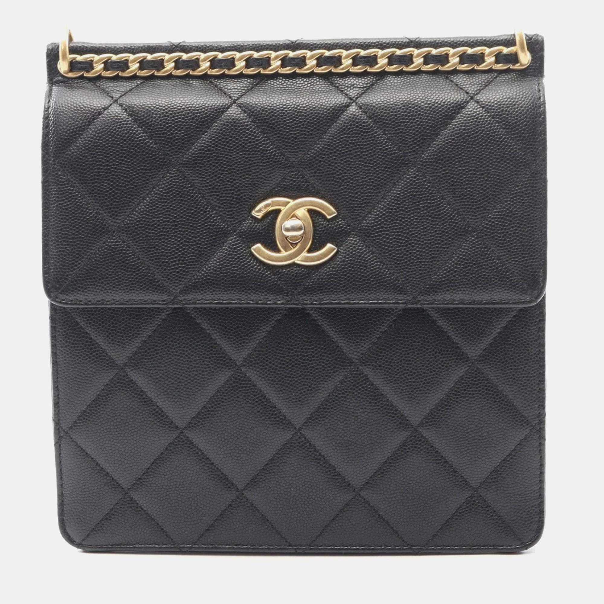 مملوكة مسبقًا Chanel Matelasse Backpack Bag In Grained Calfskin Leather Black
