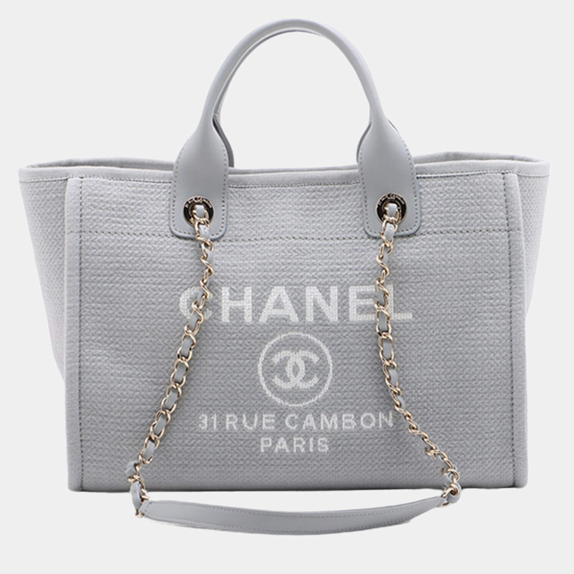 Pre Owned Chanel Small Canvas Deauville Tote