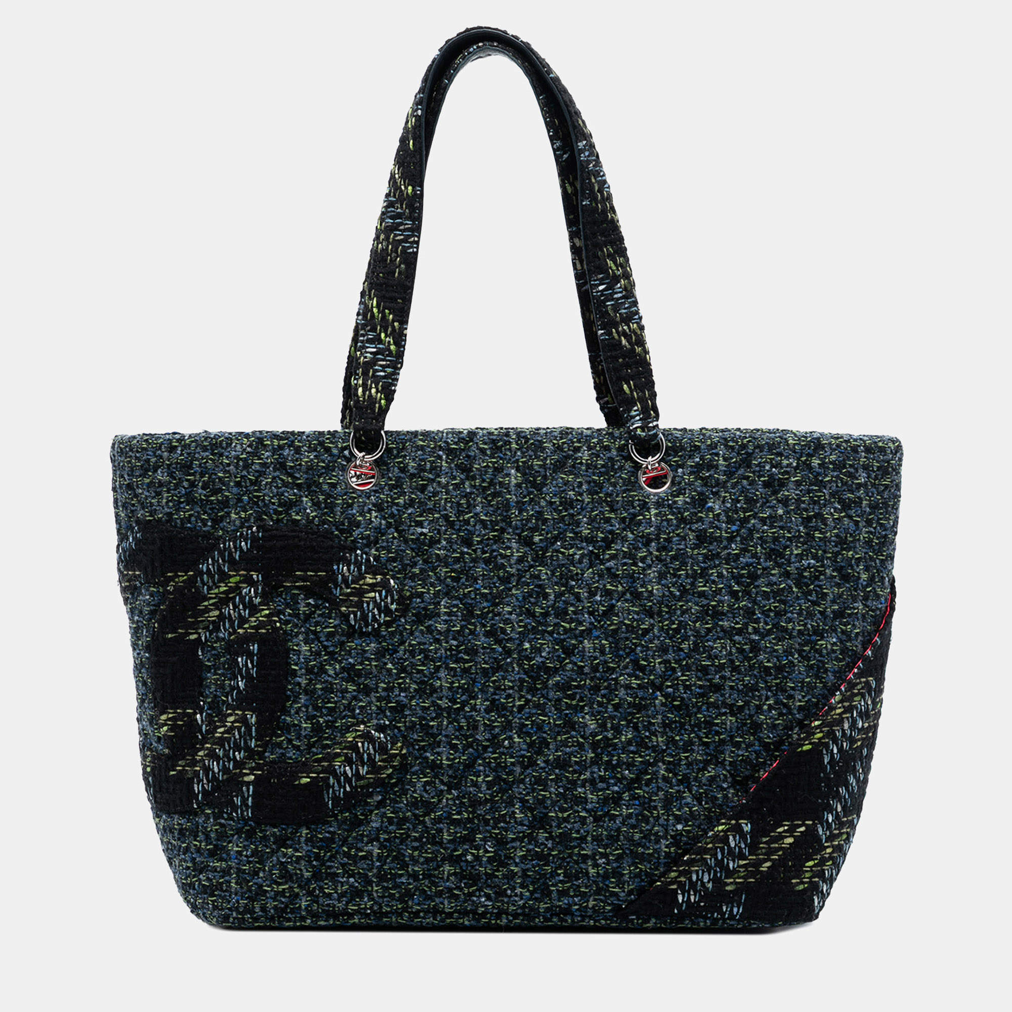 مملوكة مسبقًا Chanel Blue Tweed Cambon Ligne Tote