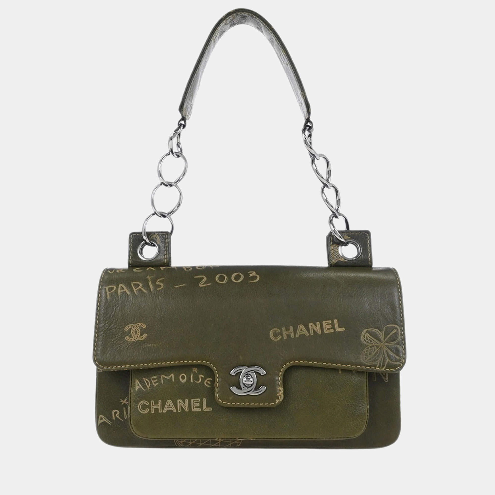 مملوكة مسبقًا Chanel Green Lambskin Handbag