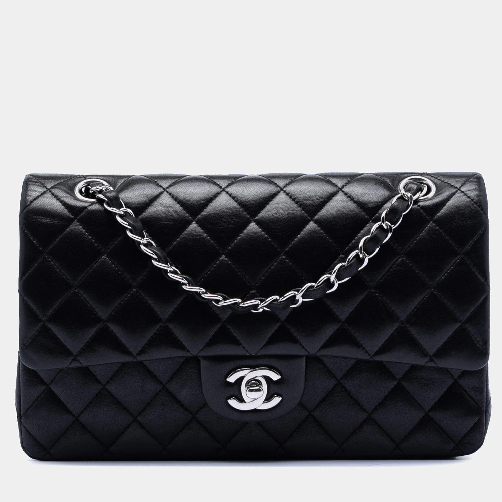مملوكة مسبقًا Chanel Black Medium Classic Lambskin Double Flap