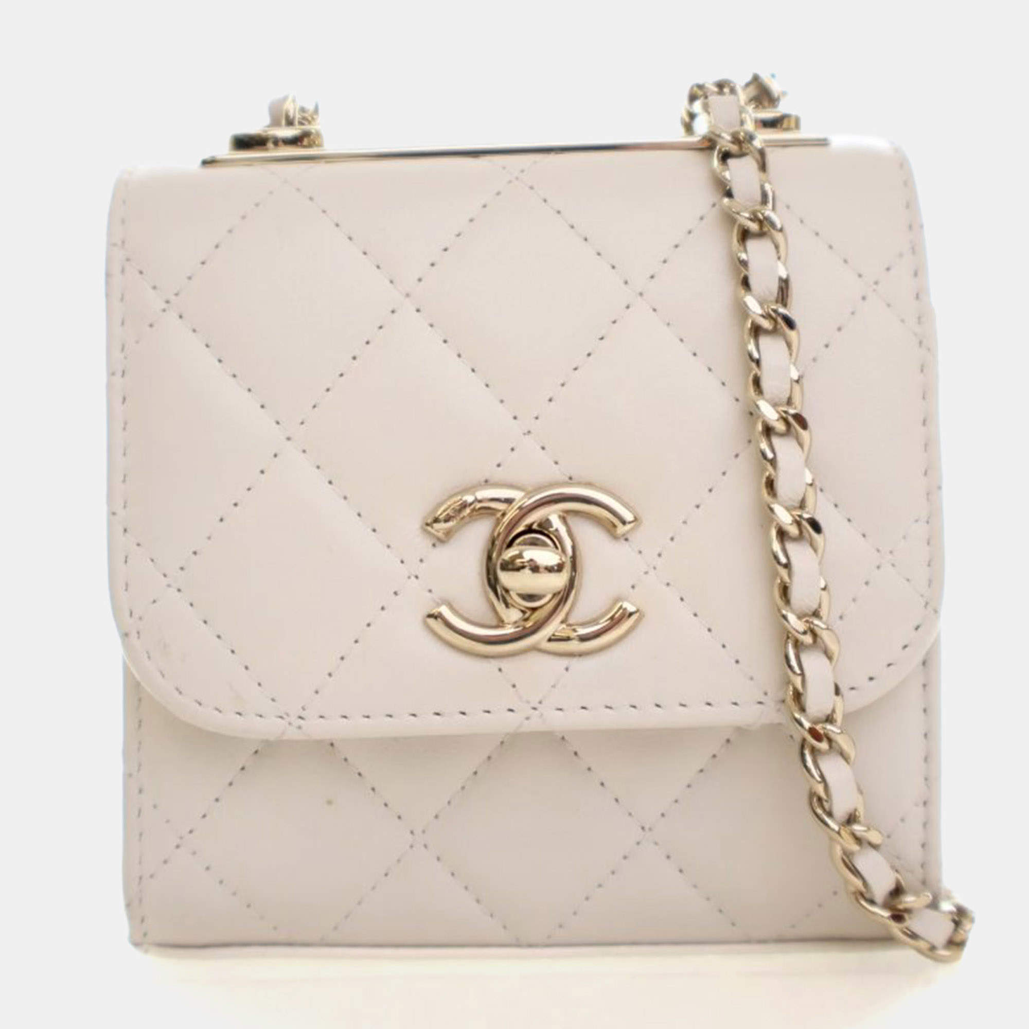 Pre Owned Chanel Mini Lambskin Trendy CC Clutch