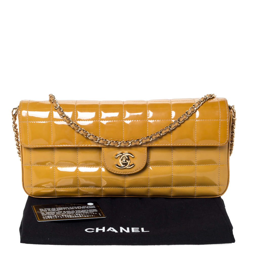 Chanel Vinyl Chocolate Gold Chain Bar Bag · INTO