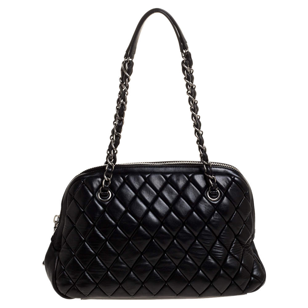 Chanel Black Quilted Leather Mademoiselle Bowler Bag Chanel | The ...