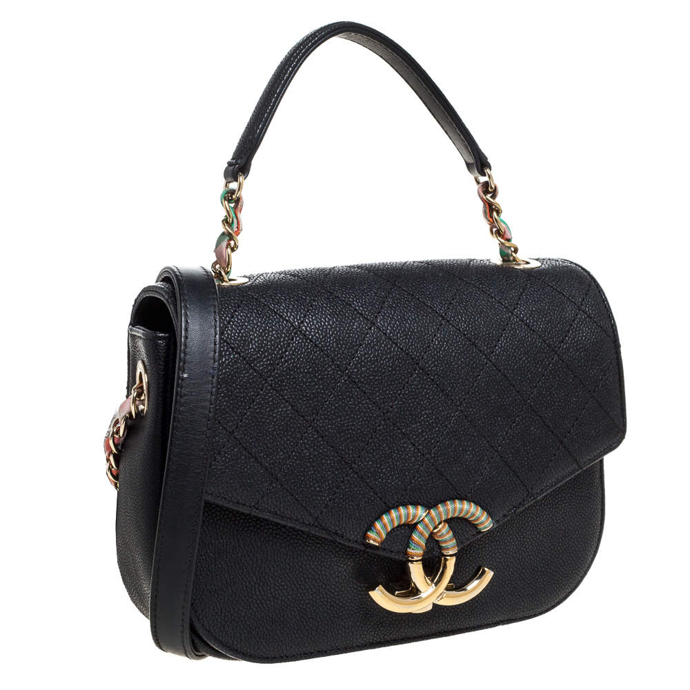 Chanel Black Caviar Quilted Leather Coco Curve Flap Bag Chanel | TLC