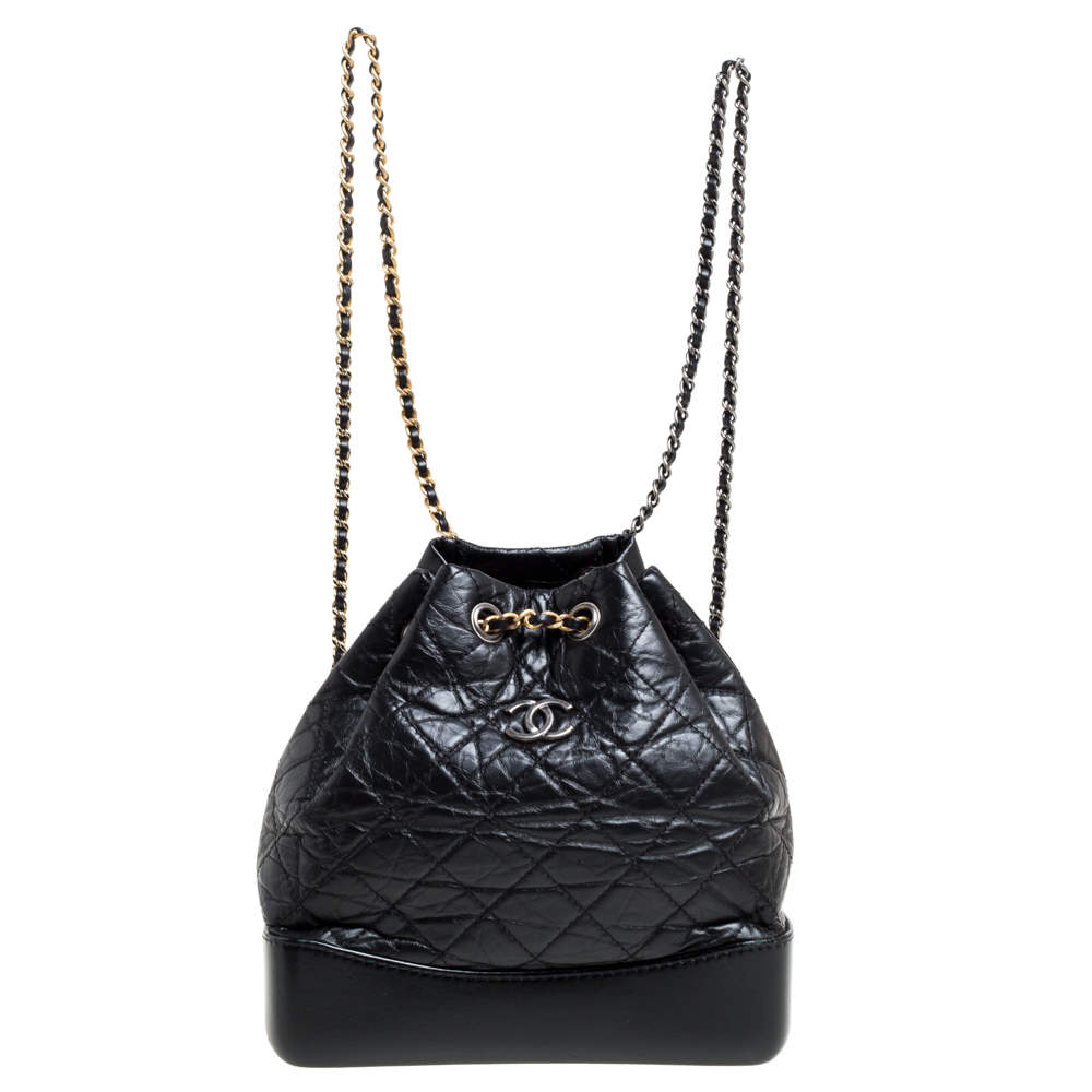 chanel gabrielle black backpack