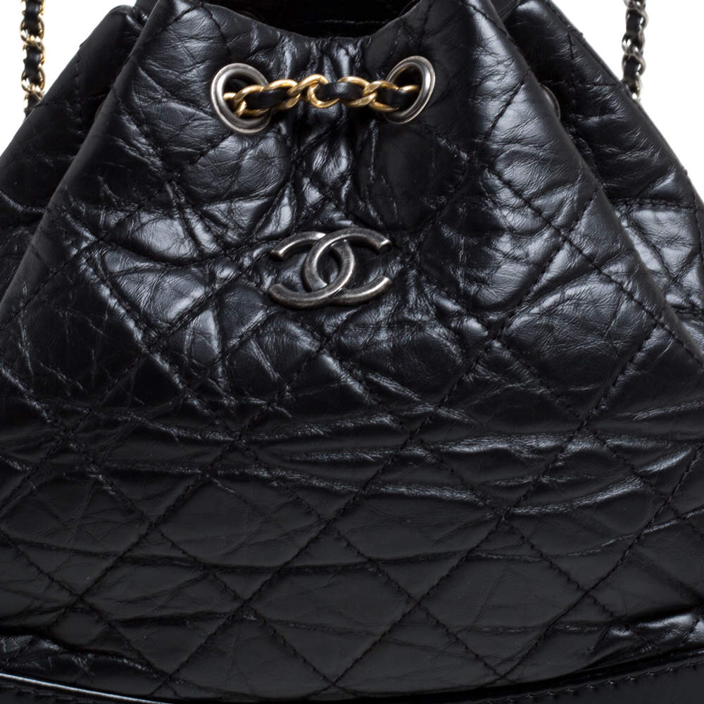 Gabrielle leather backpack Chanel Black in Leather - 36343309