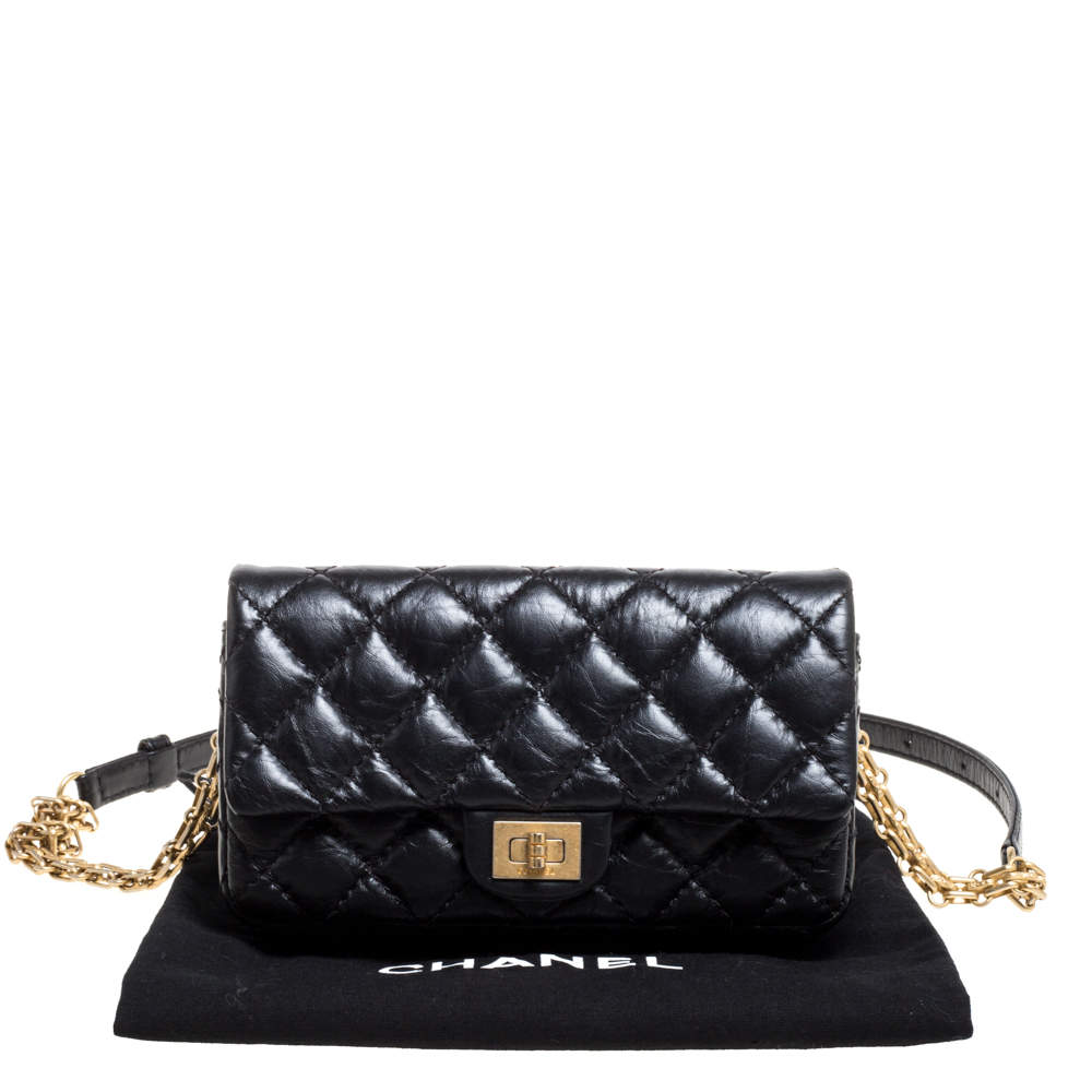 Chanel Black Quilted Leather Reissue 2.55 Belt Bag