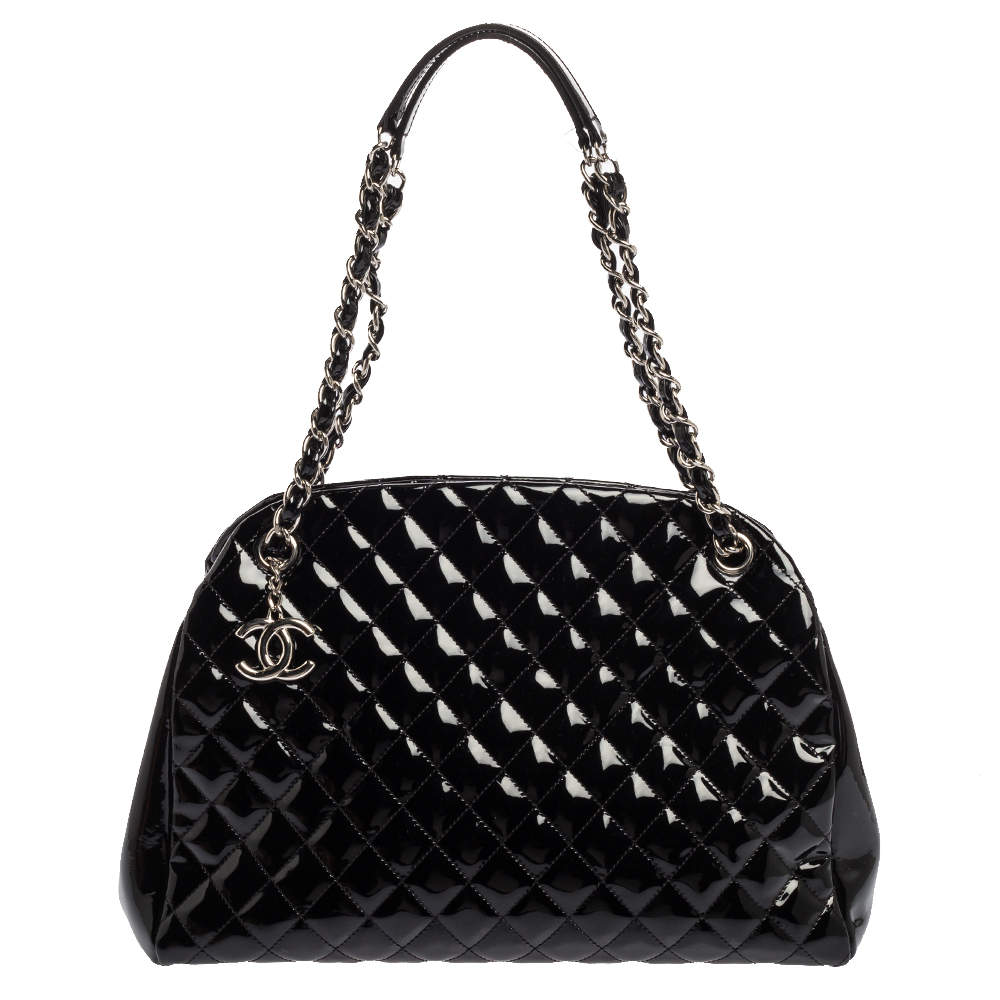 Pre Owned حقيبة شانيل "جست مادموازيل بولر" متوسطة جلد مبطن أسود