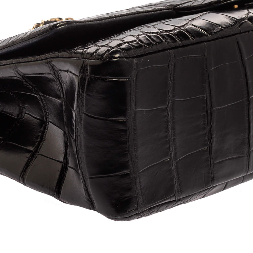 CHANEL LAMBSKIN METALLIC CALFSKIN CROC EMBOSSED FLAP BAG – Caroline's  Fashion Luxuries